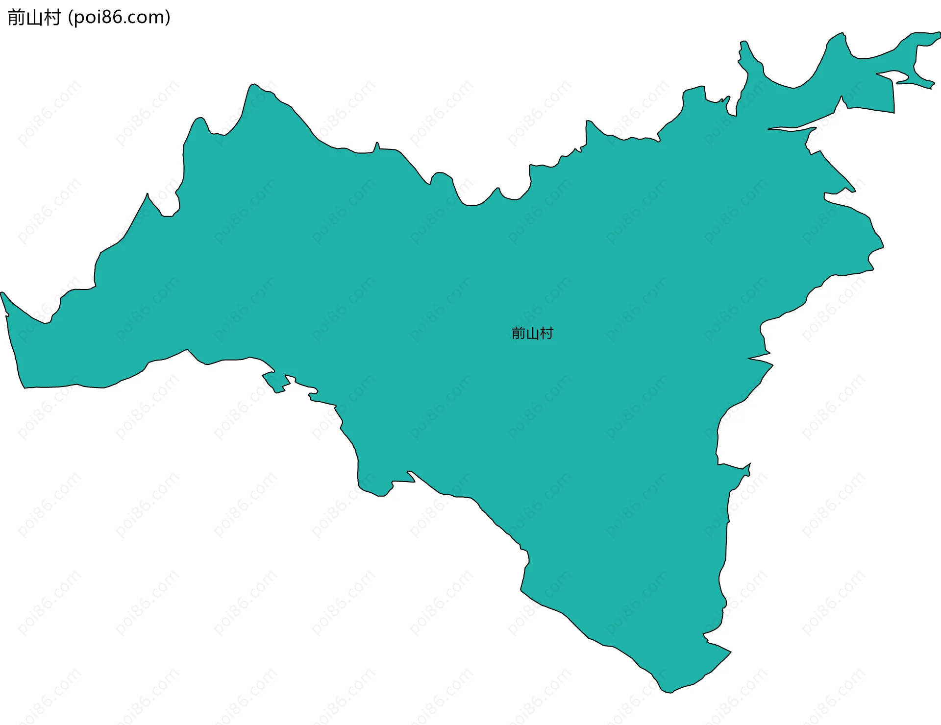 前山村边界地图