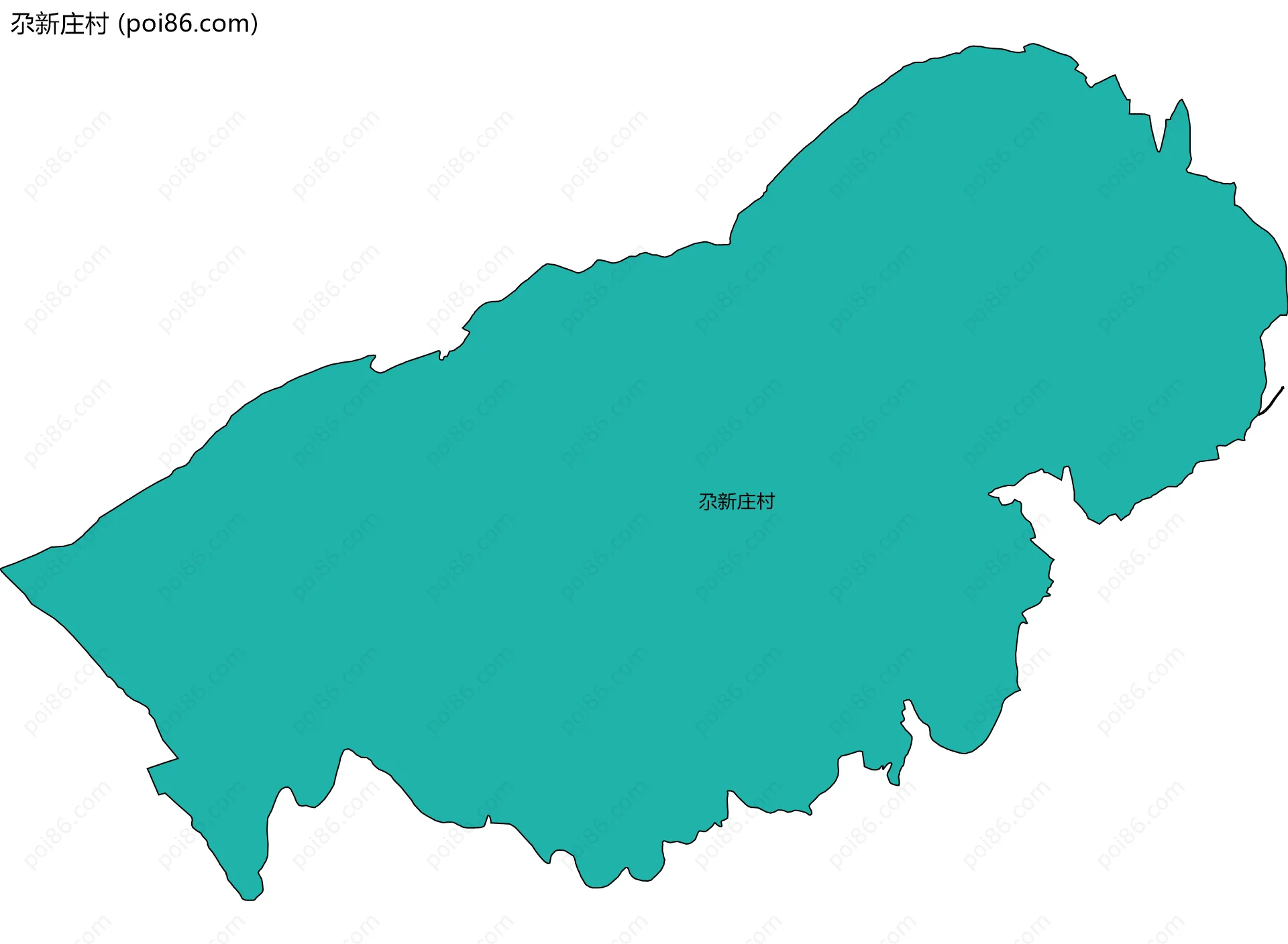 尕新庄村边界地图