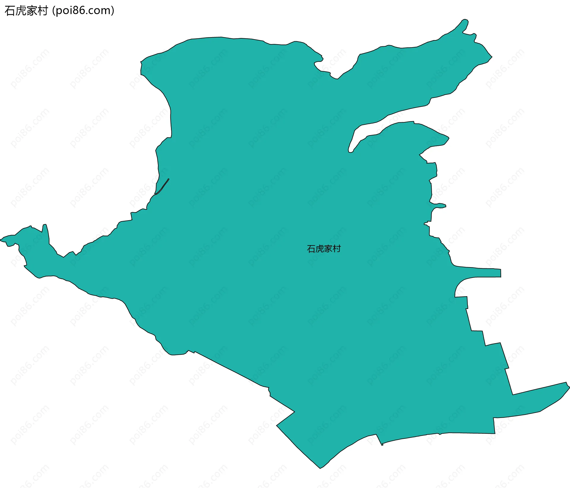 石虎家村边界地图