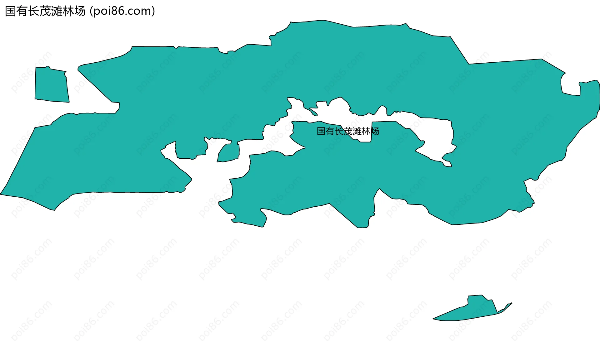 国有长茂滩林场边界地图(五级行政区划)