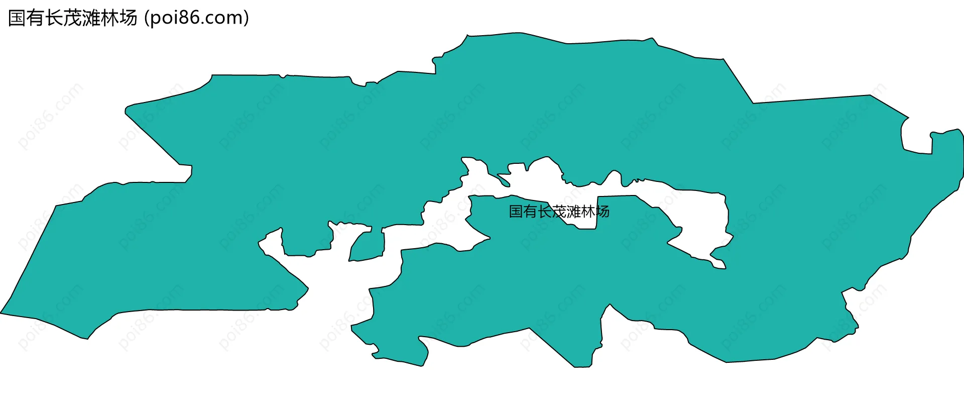 国有长茂滩林场边界地图