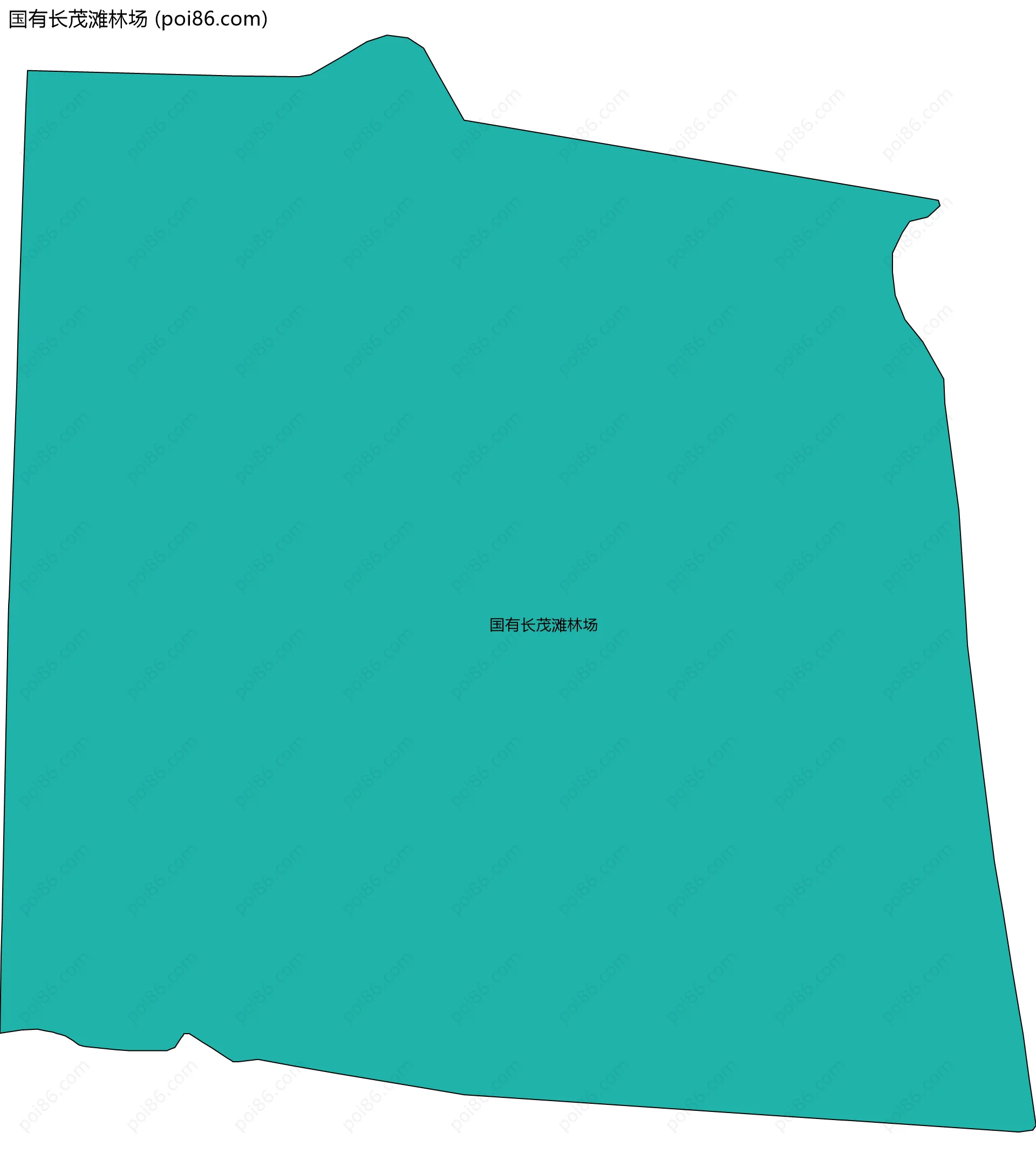 国有长茂滩林场边界地图