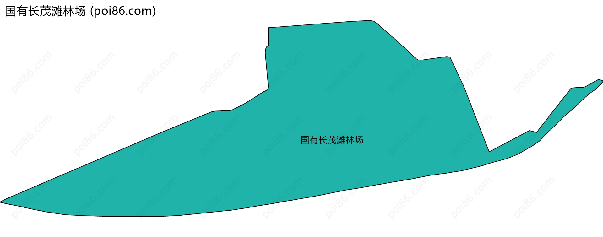 国有长茂滩林场边界地图