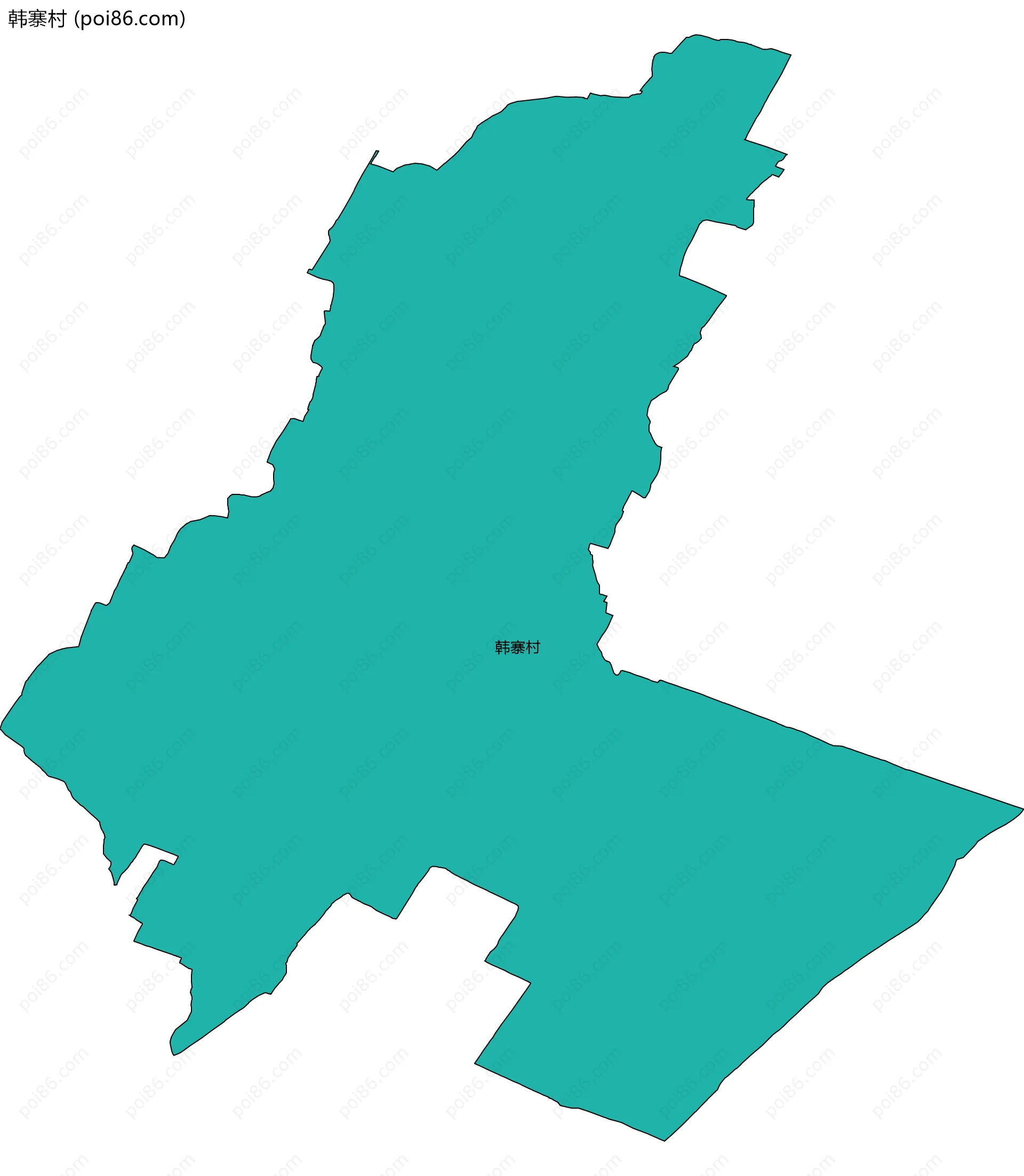 韩寨村边界地图