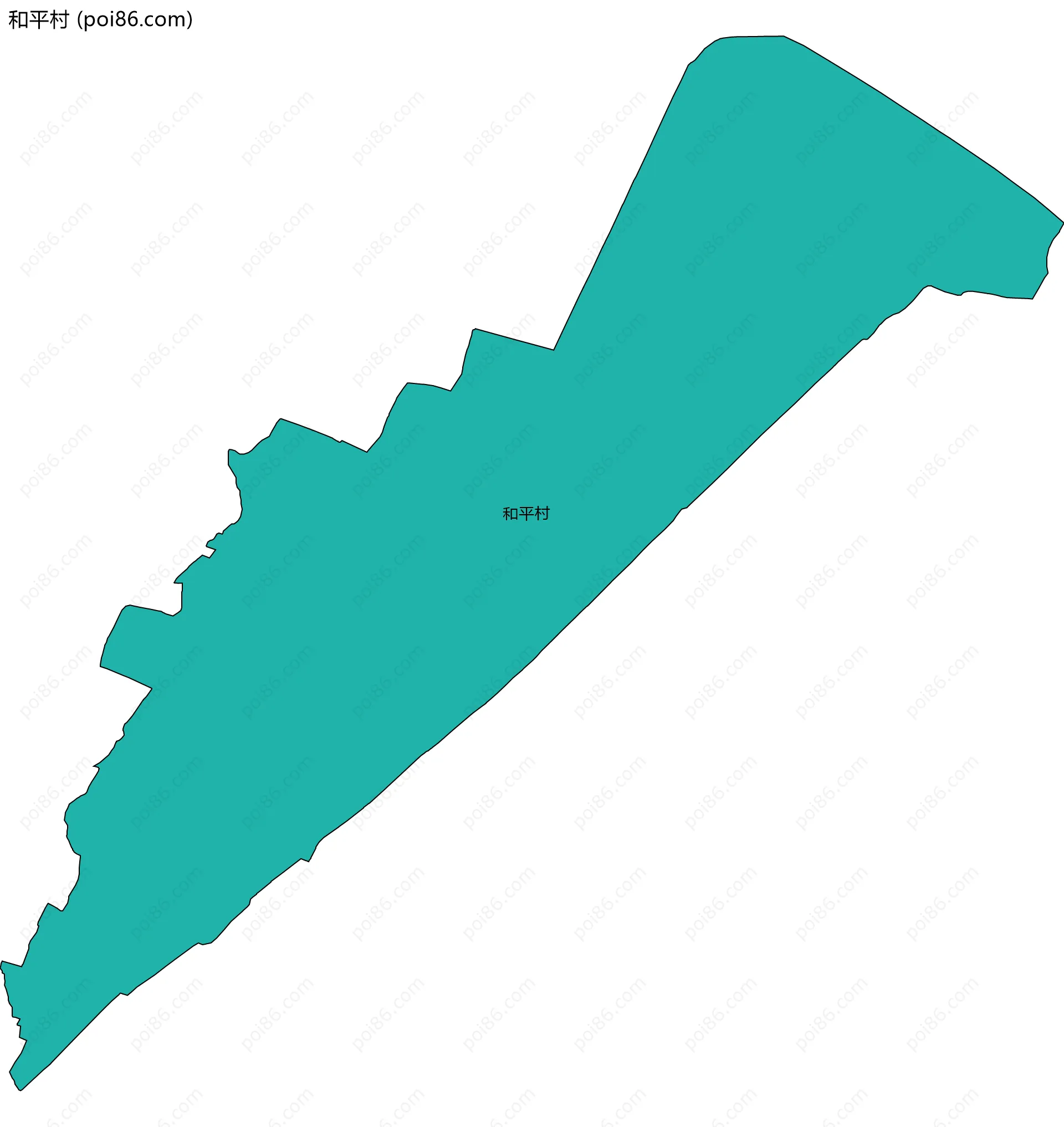 和平村边界地图