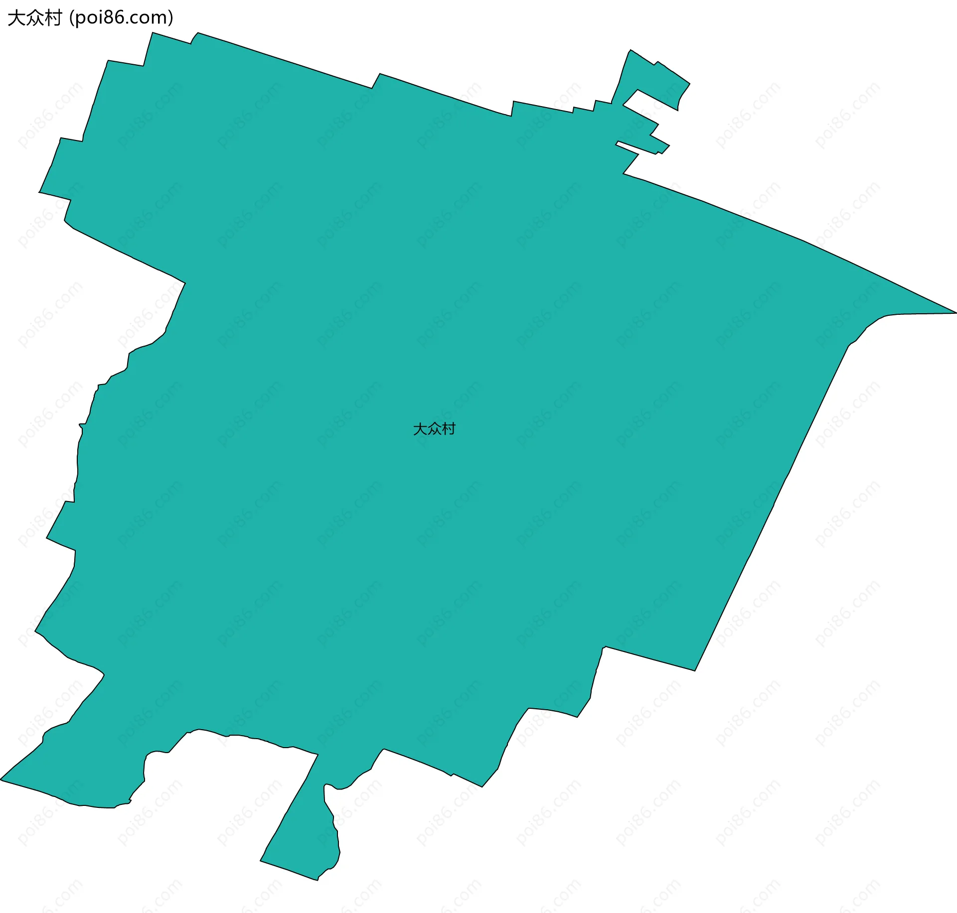 大众村边界地图