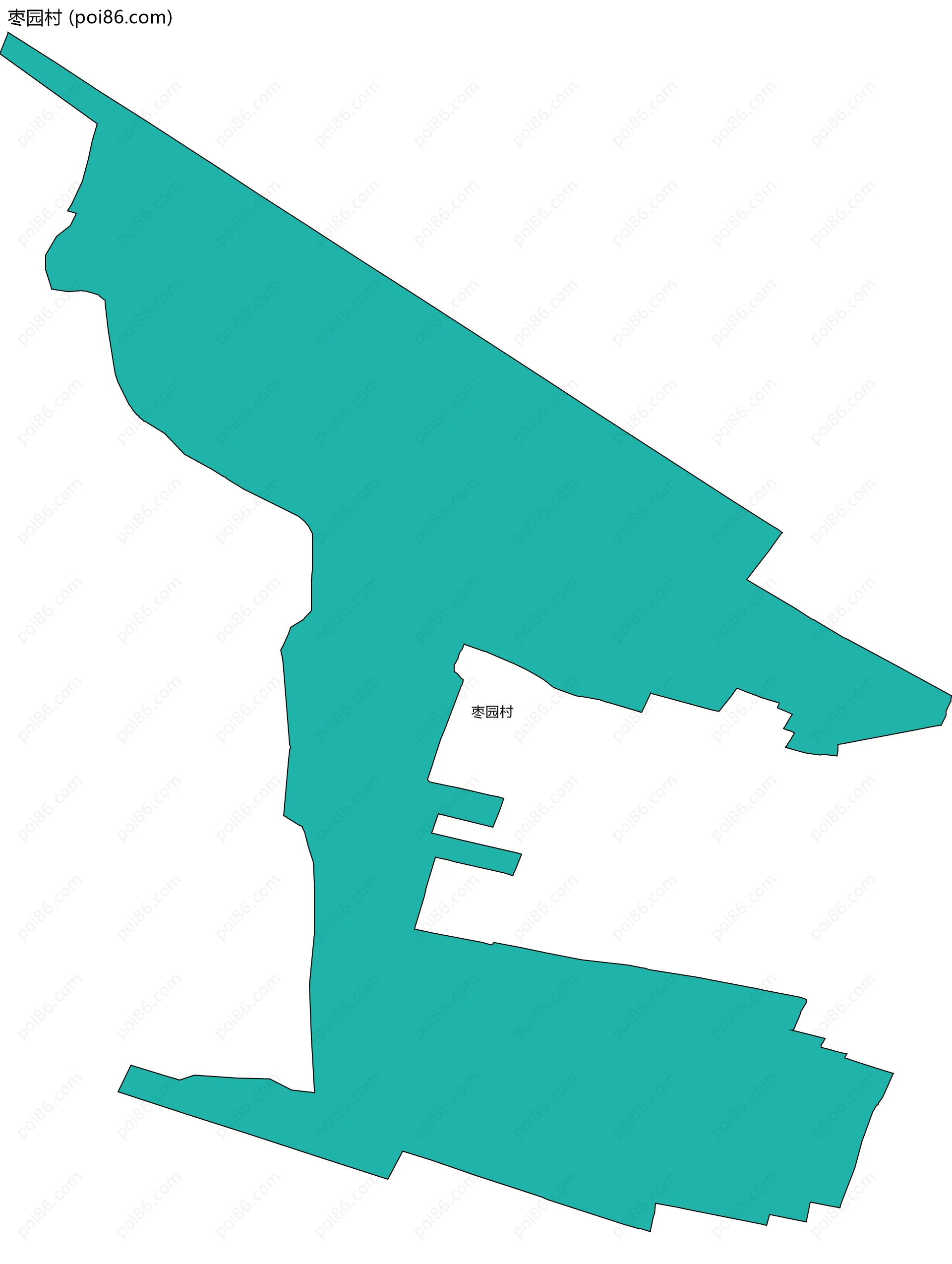 枣园村边界地图