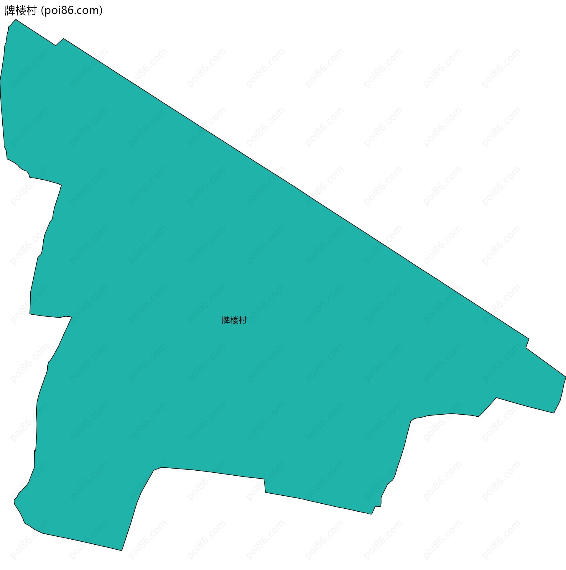 牌楼村边界地图