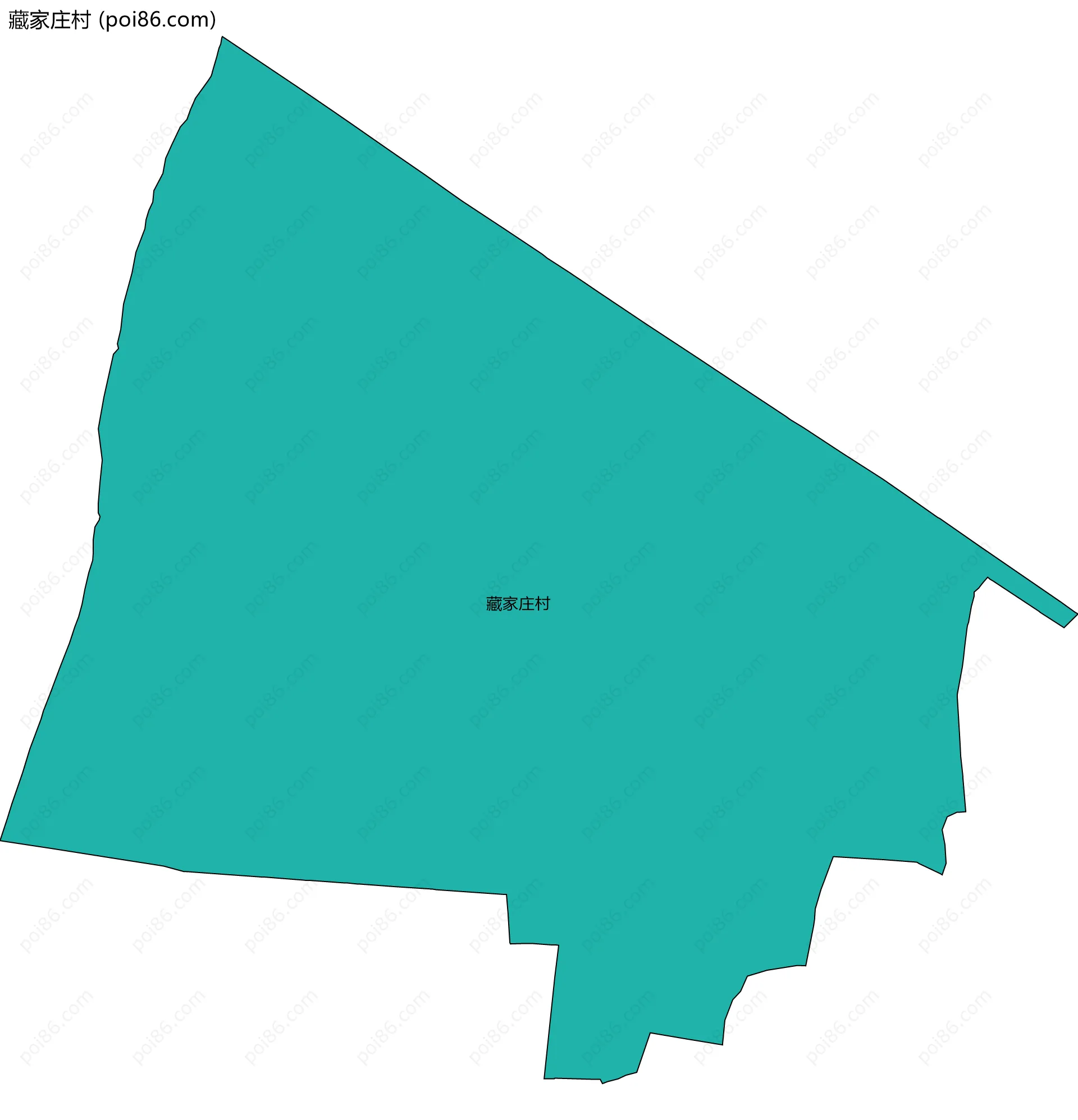 藏家庄村边界地图