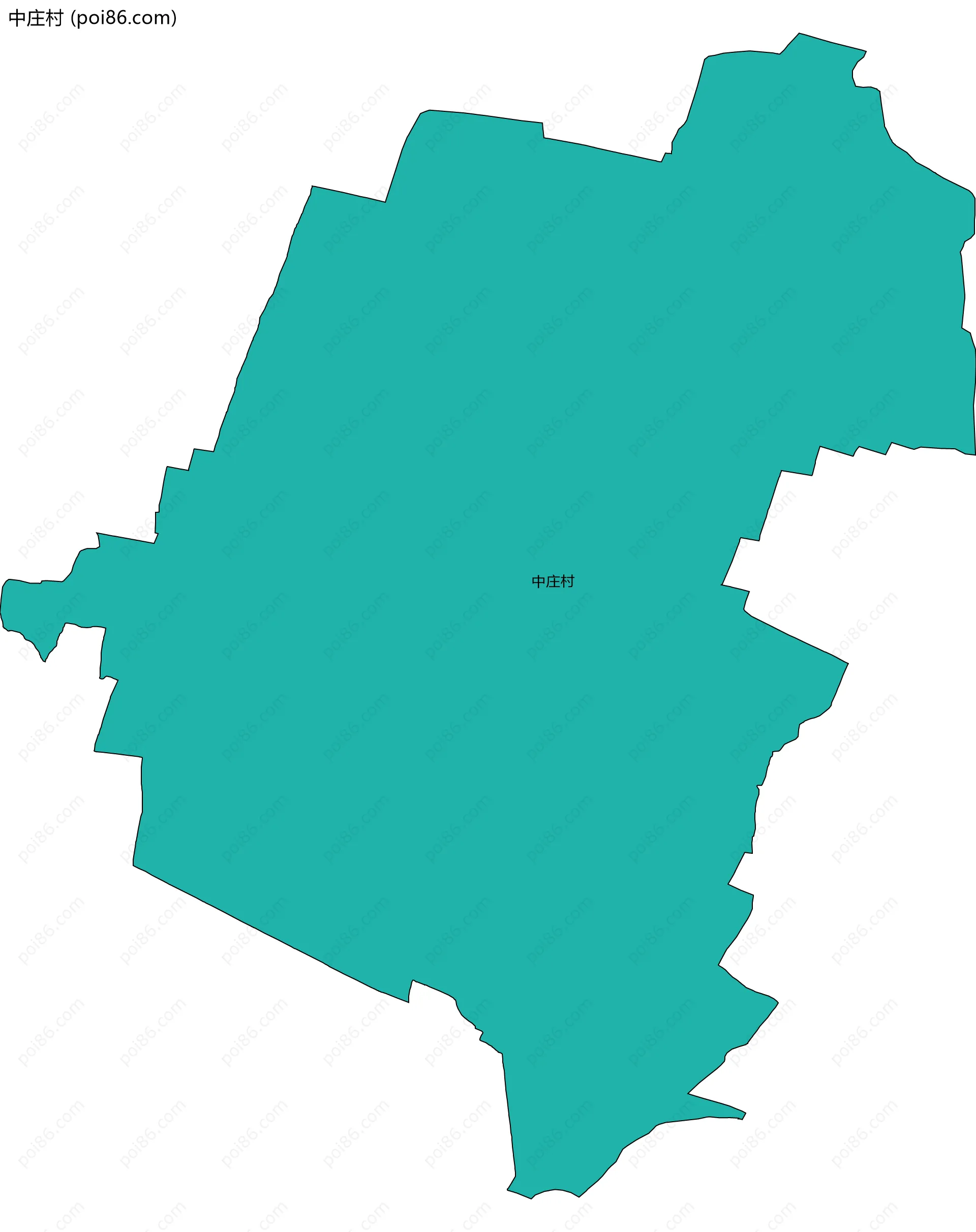 中庄村边界地图