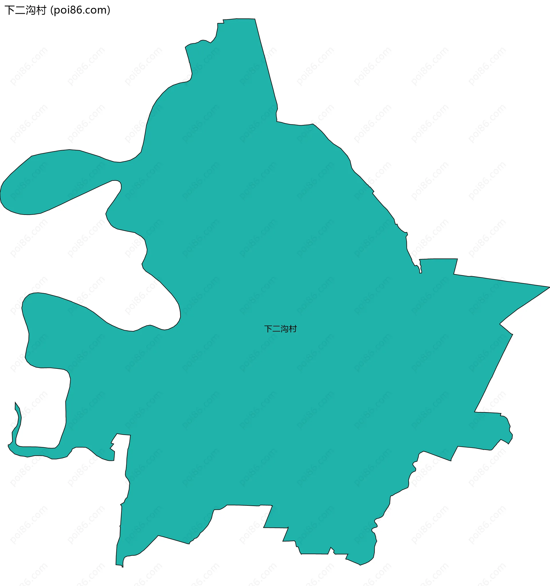 下二沟村边界地图