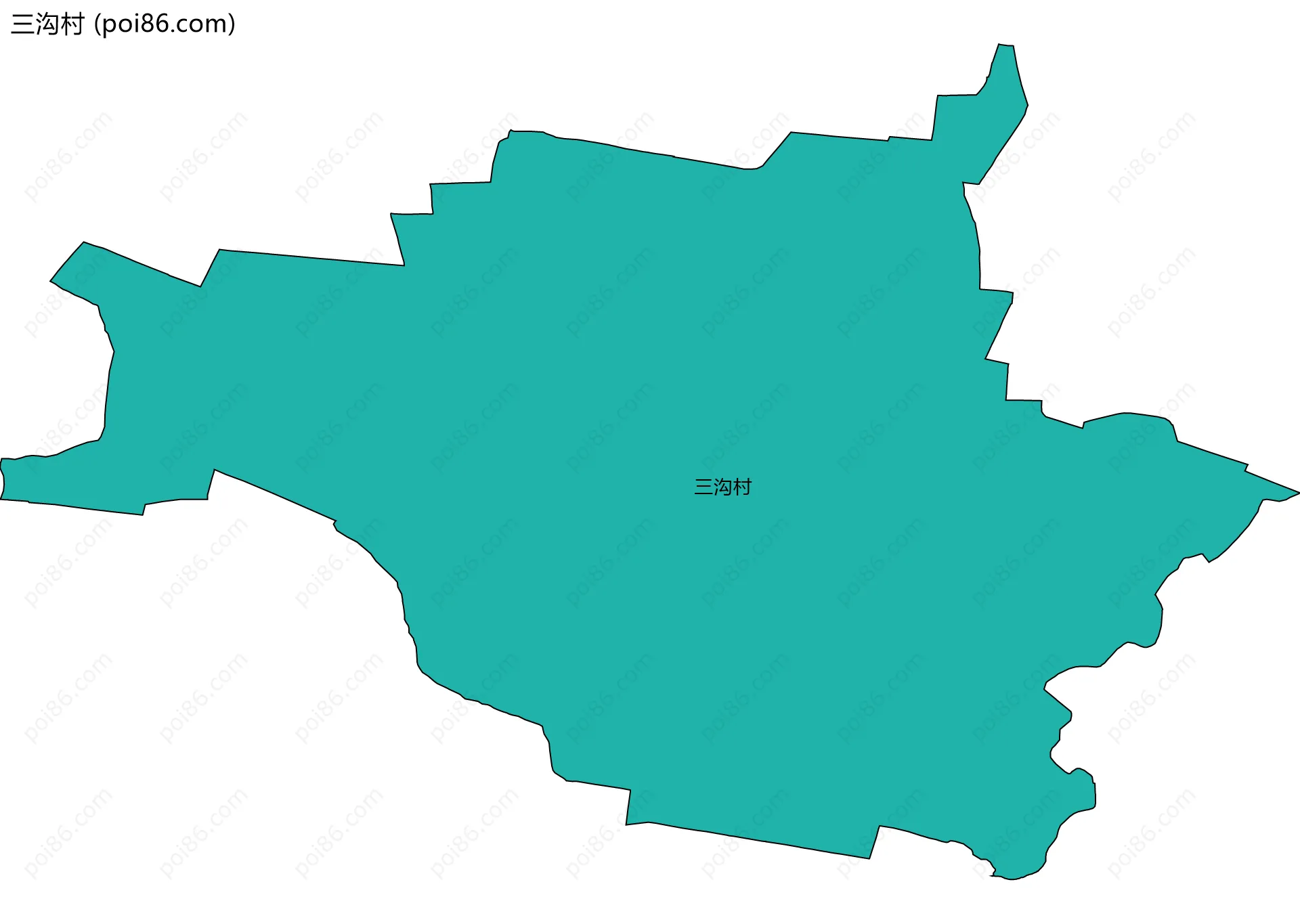 三沟村边界地图