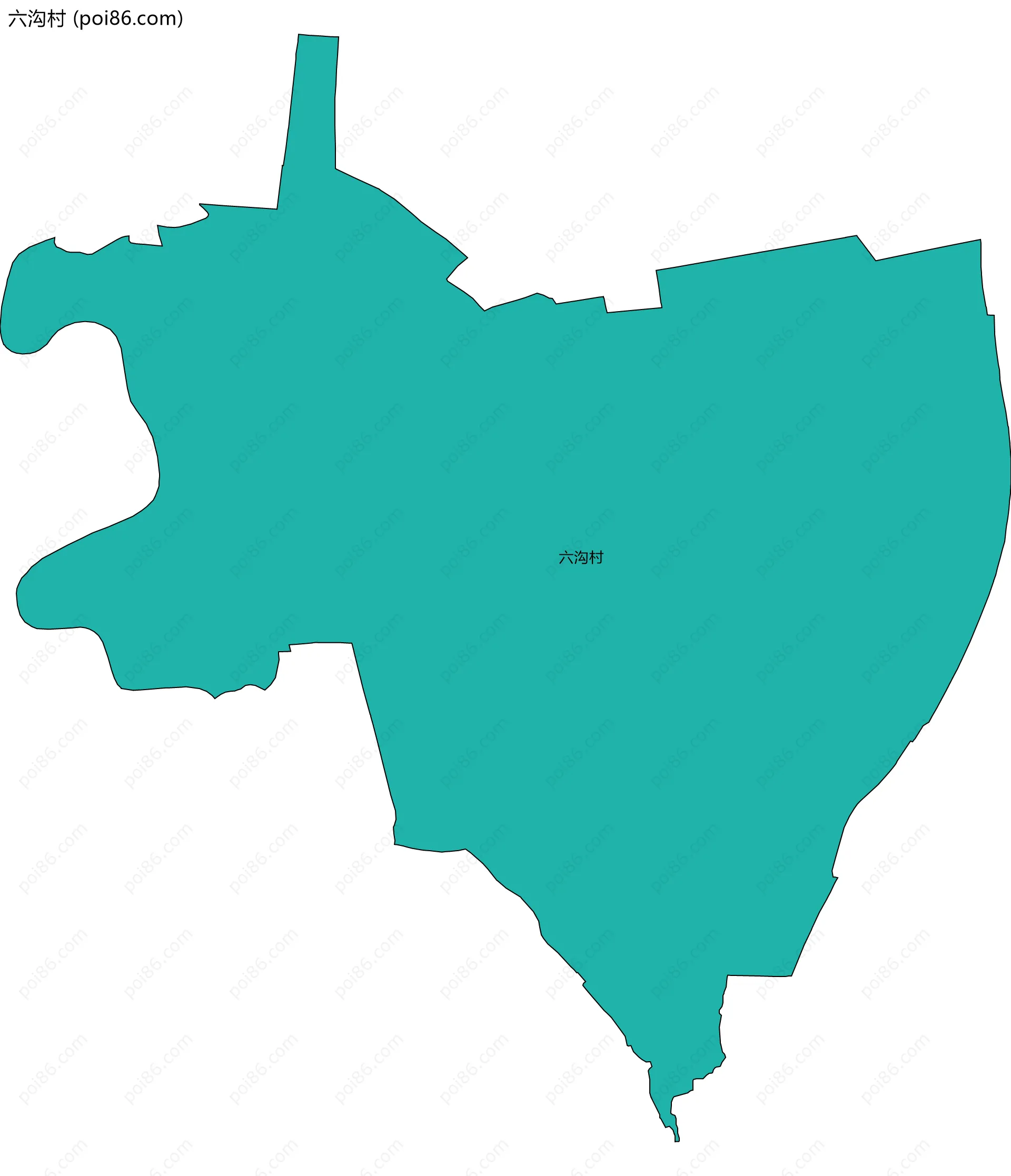 六沟村边界地图