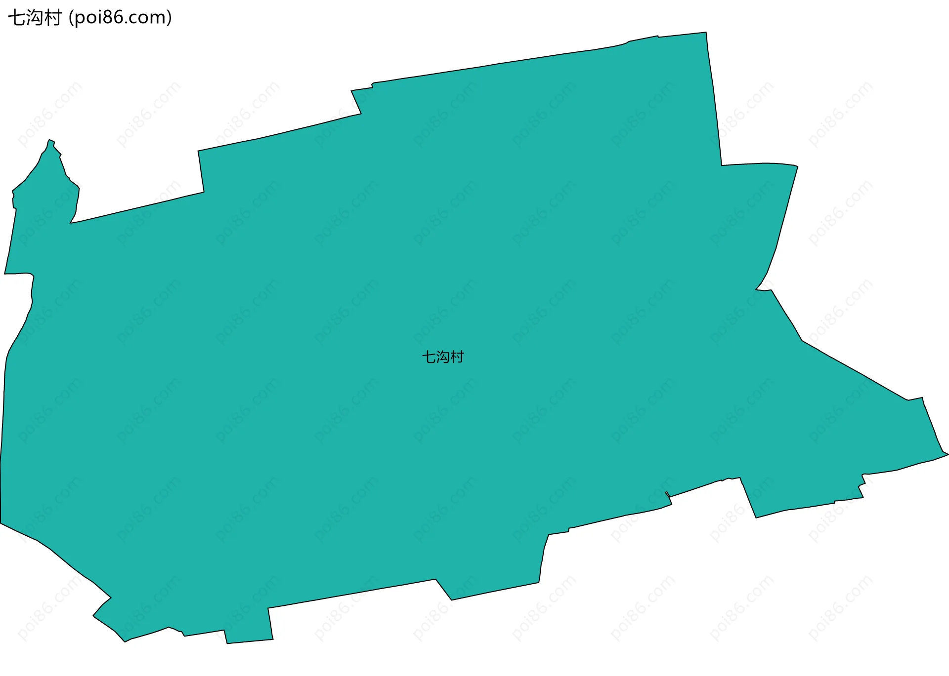 七沟村边界地图
