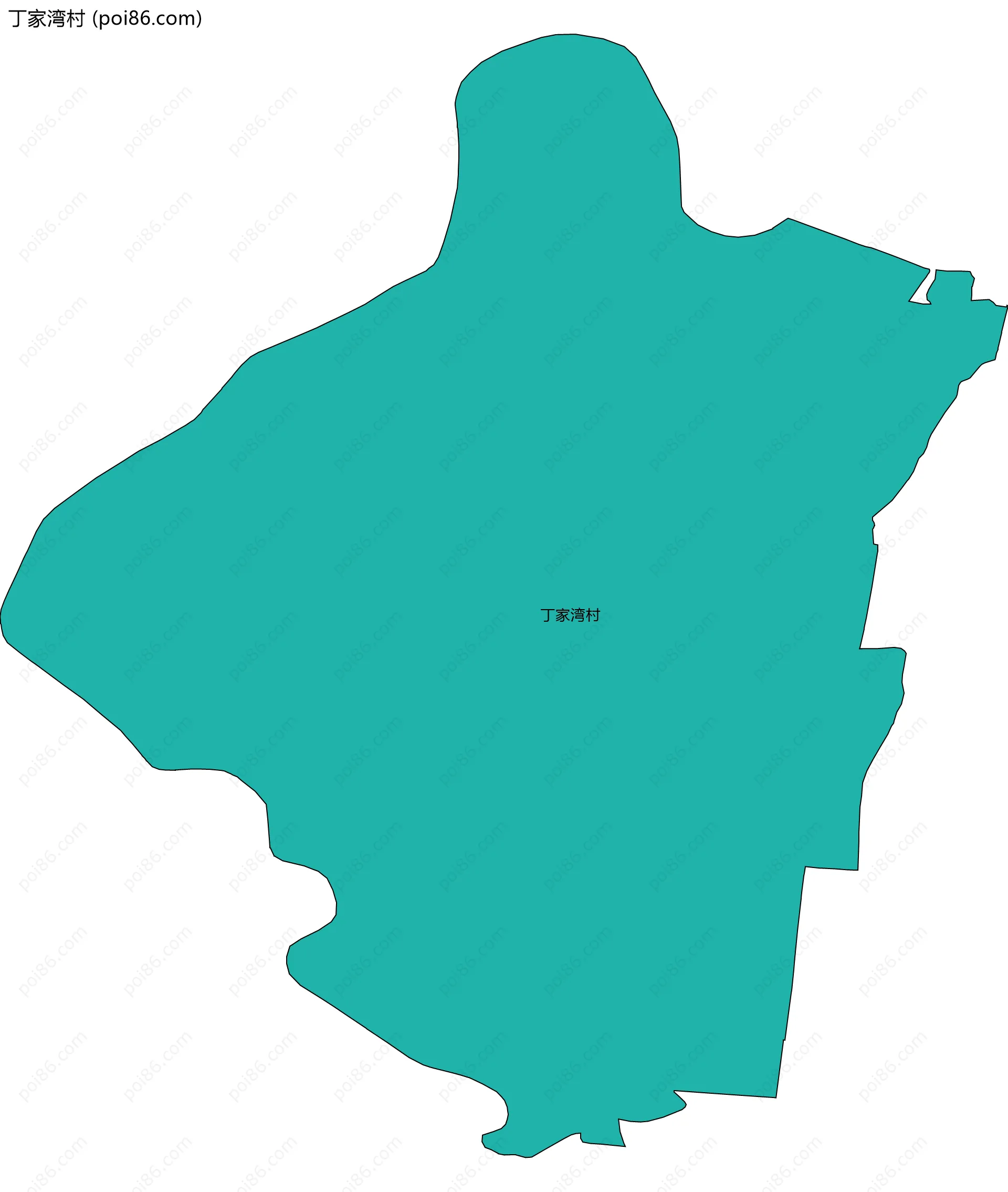 丁家湾村边界地图