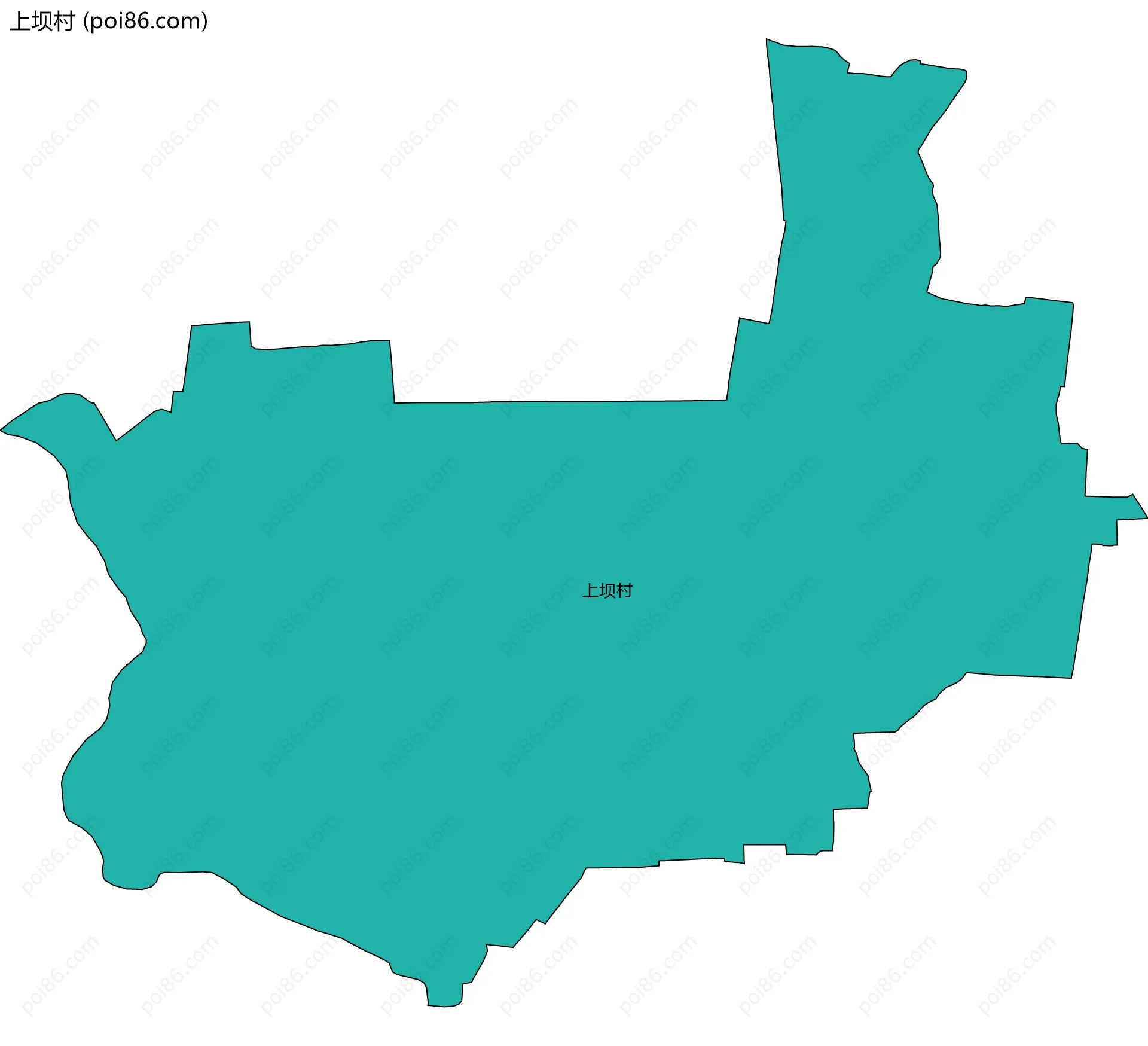上坝村边界地图