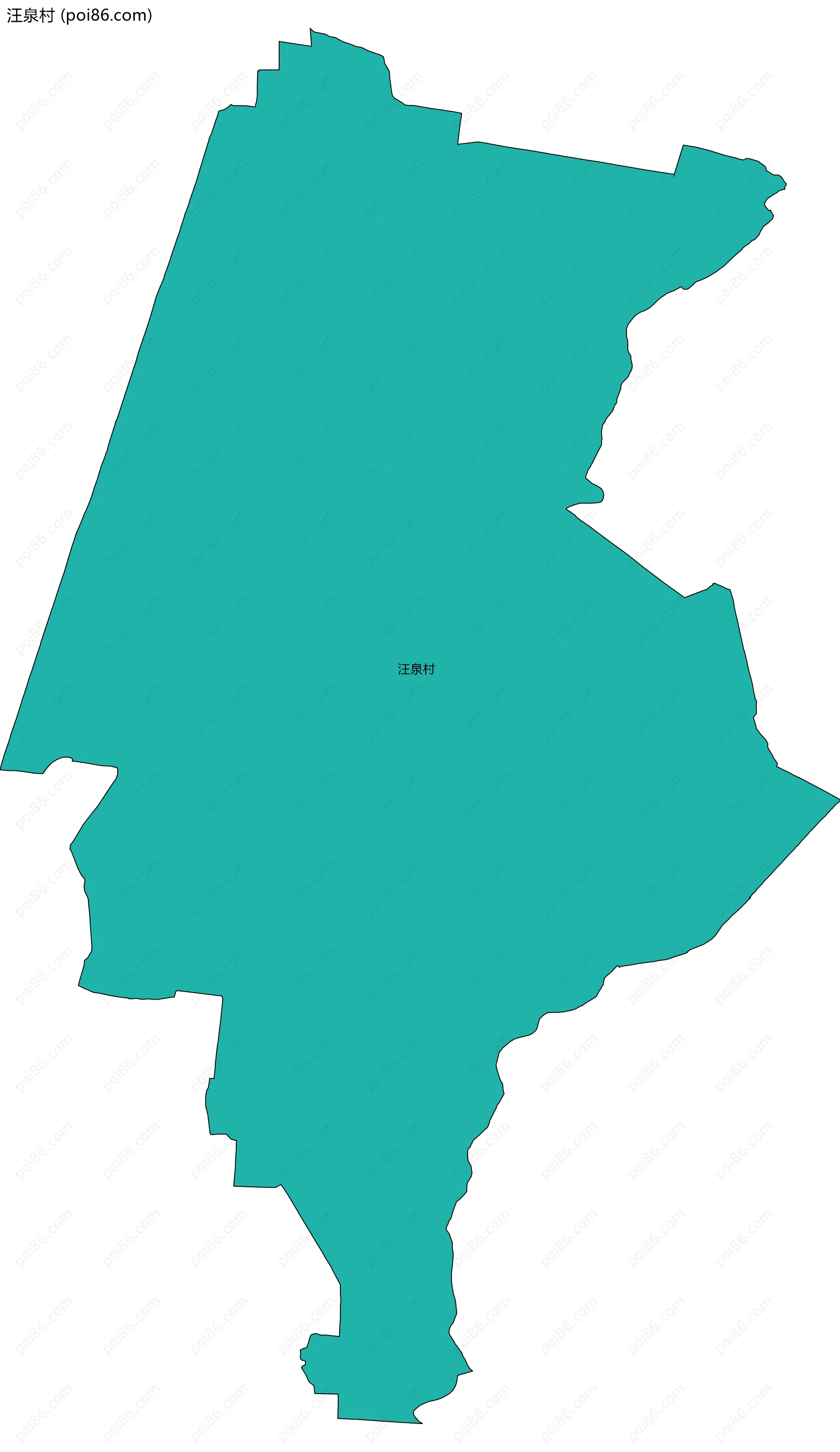 汪泉村边界地图