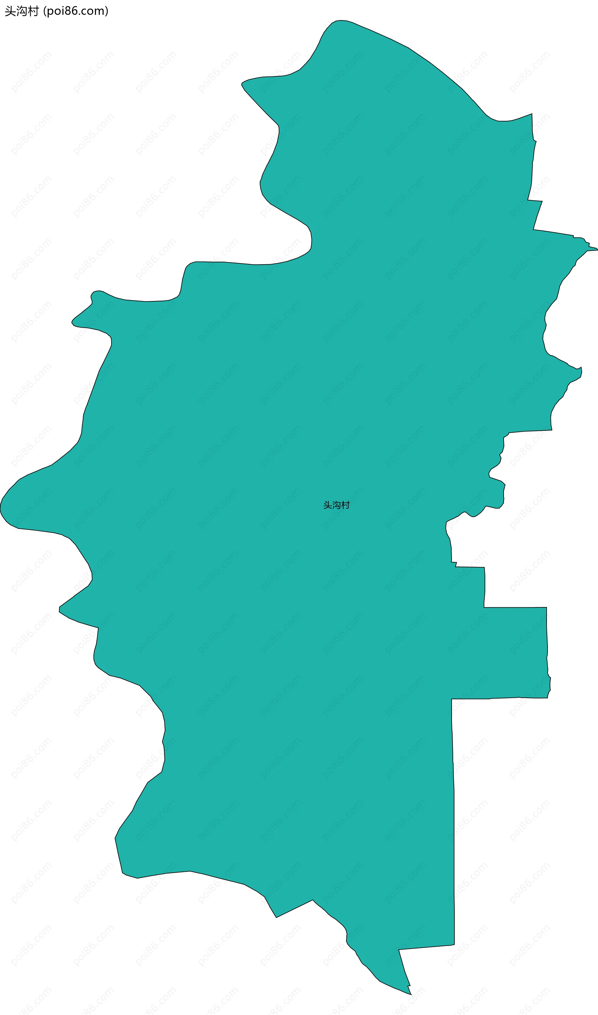 头沟村边界地图