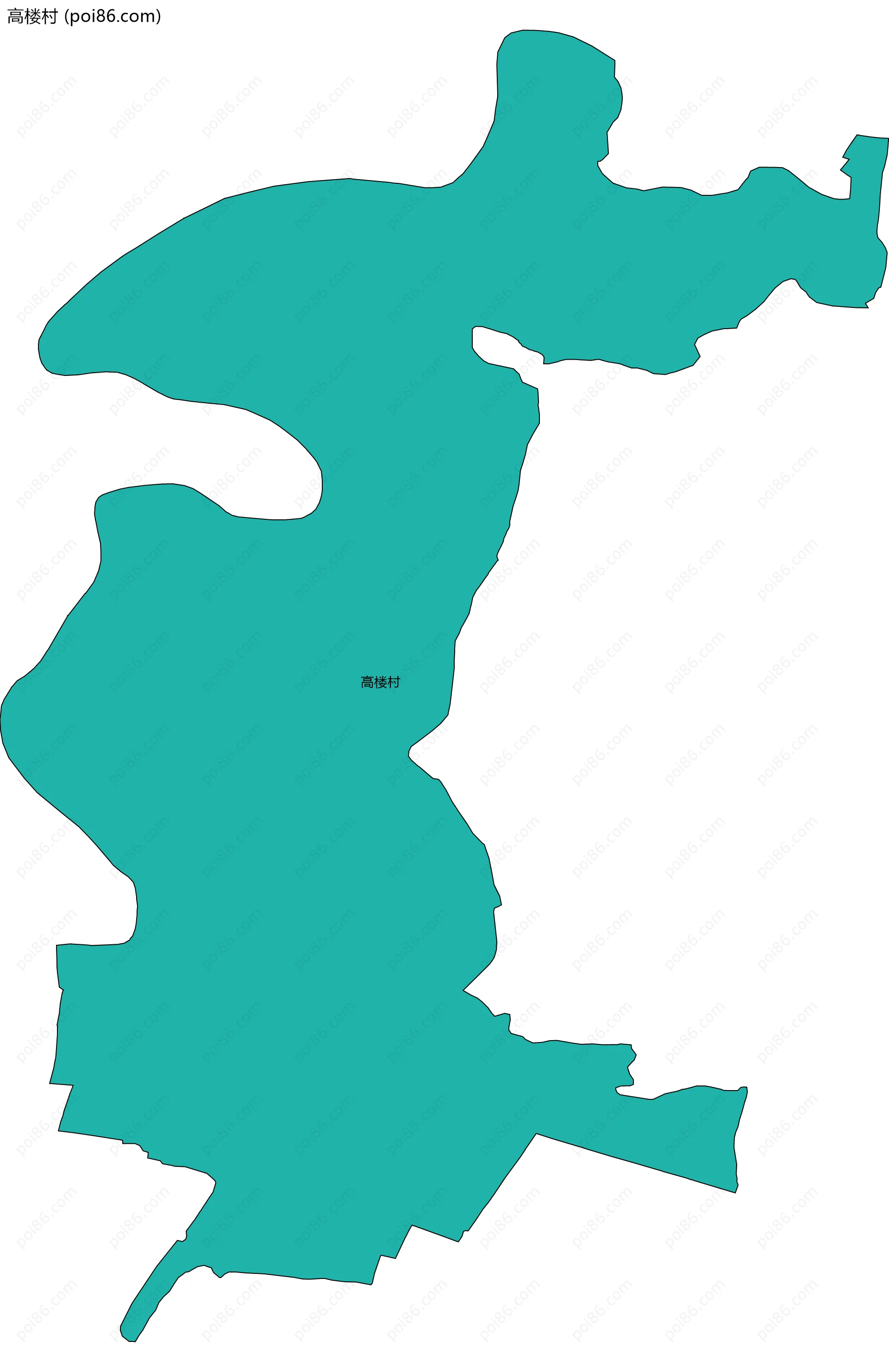 高楼村边界地图