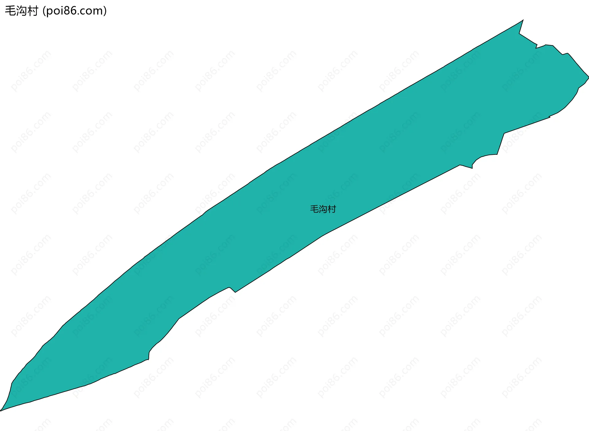 毛沟村边界地图
