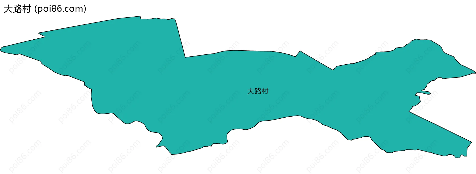 大路村边界地图