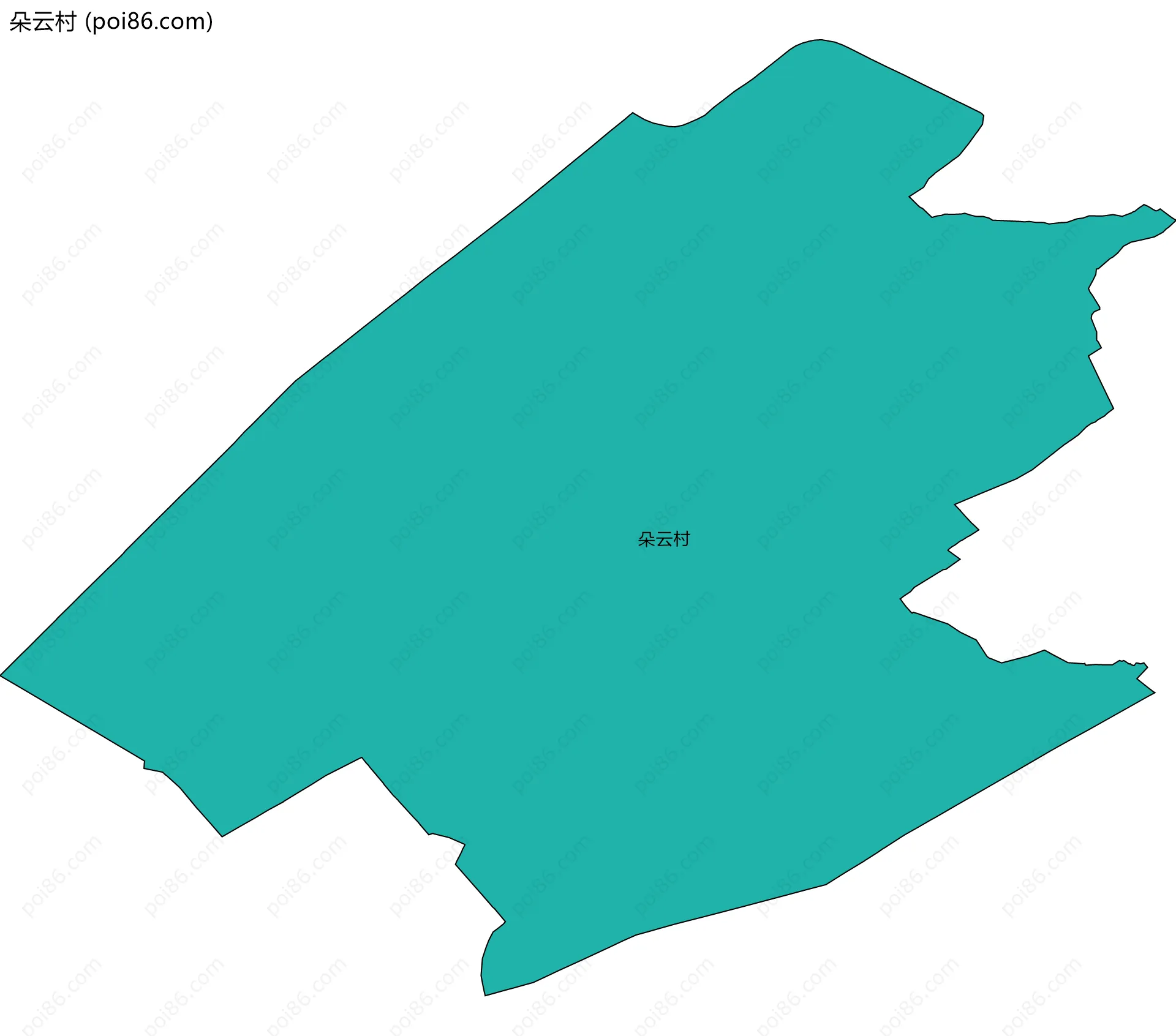 朵云村边界地图