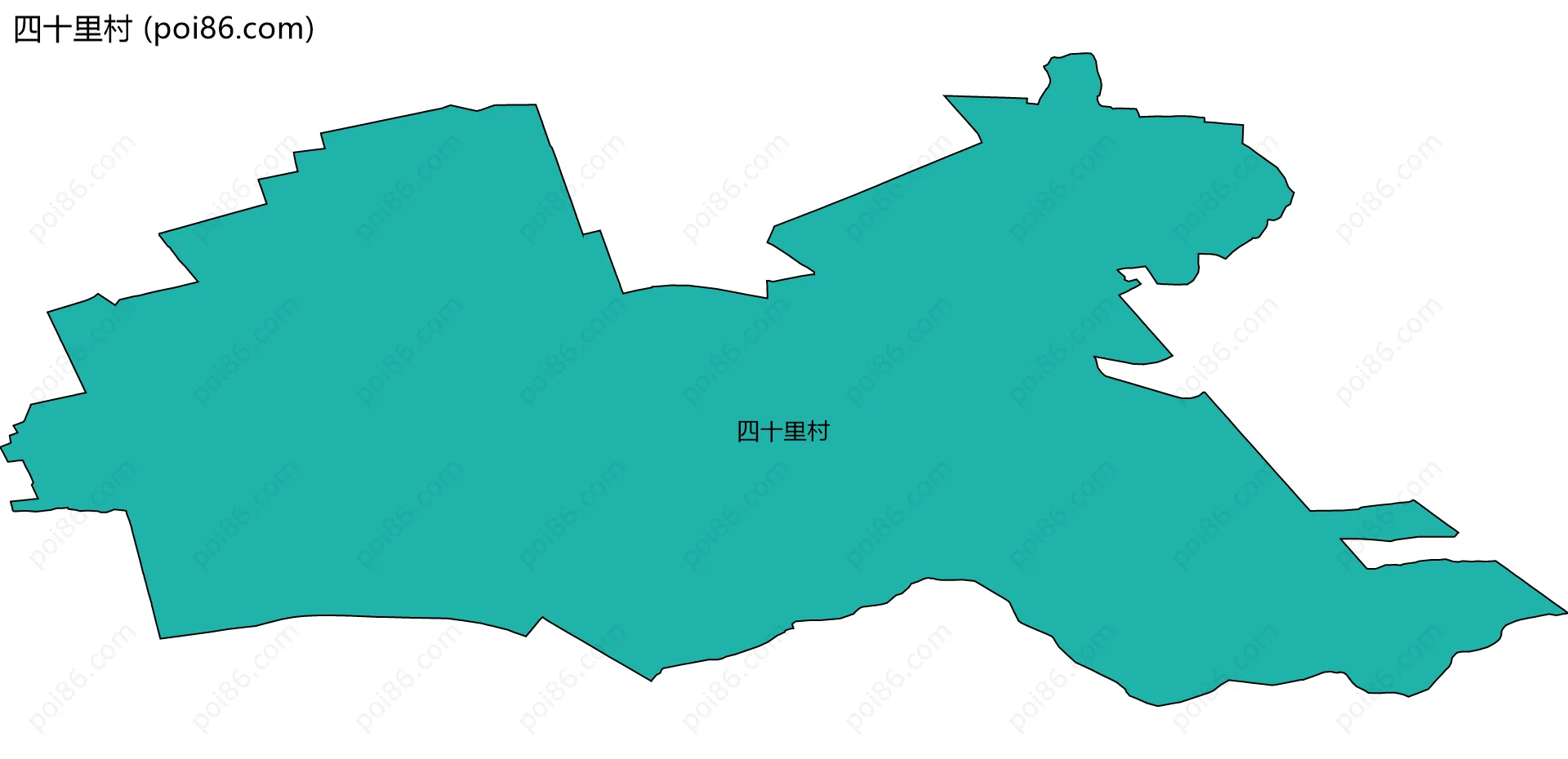 四十里村边界地图