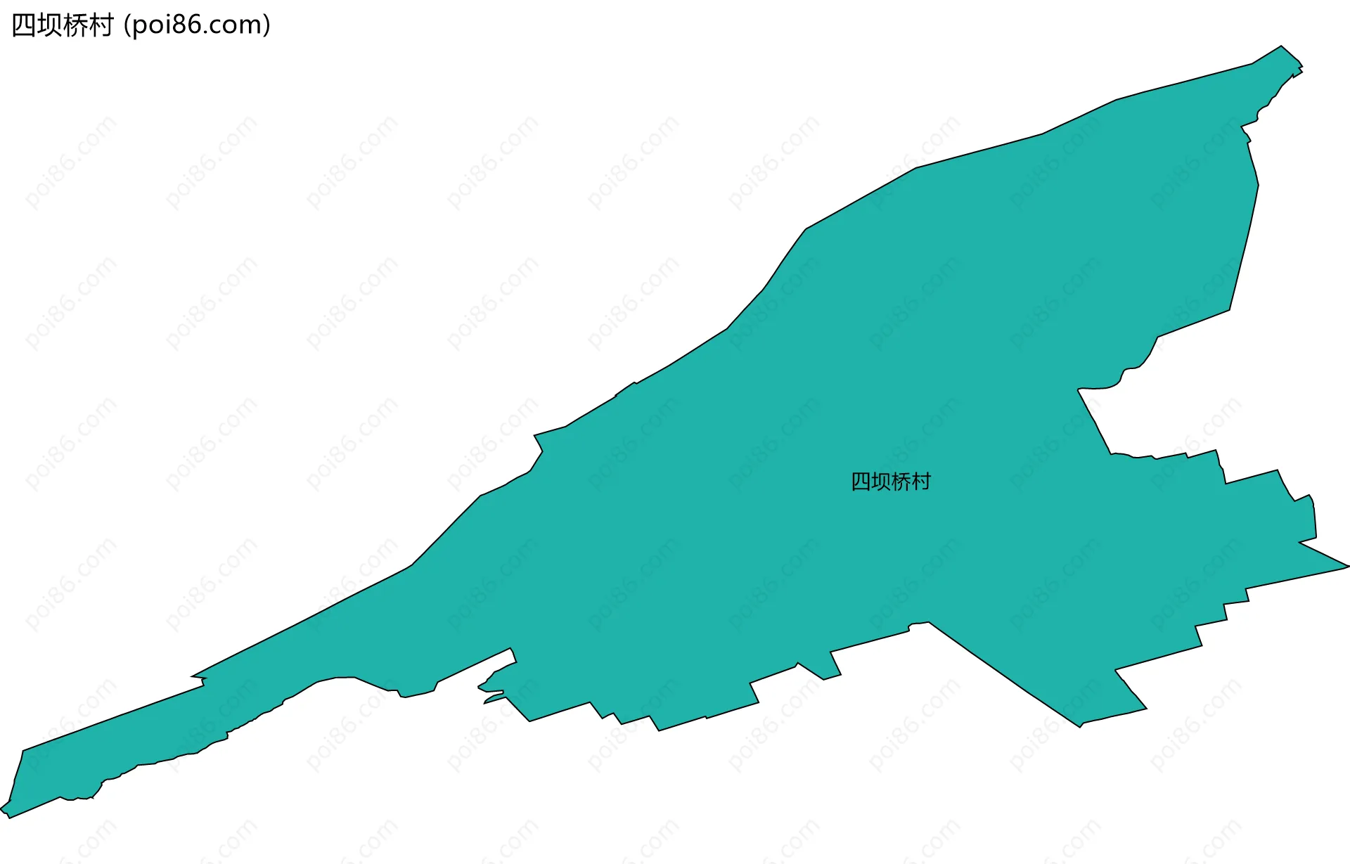 四坝桥村边界地图