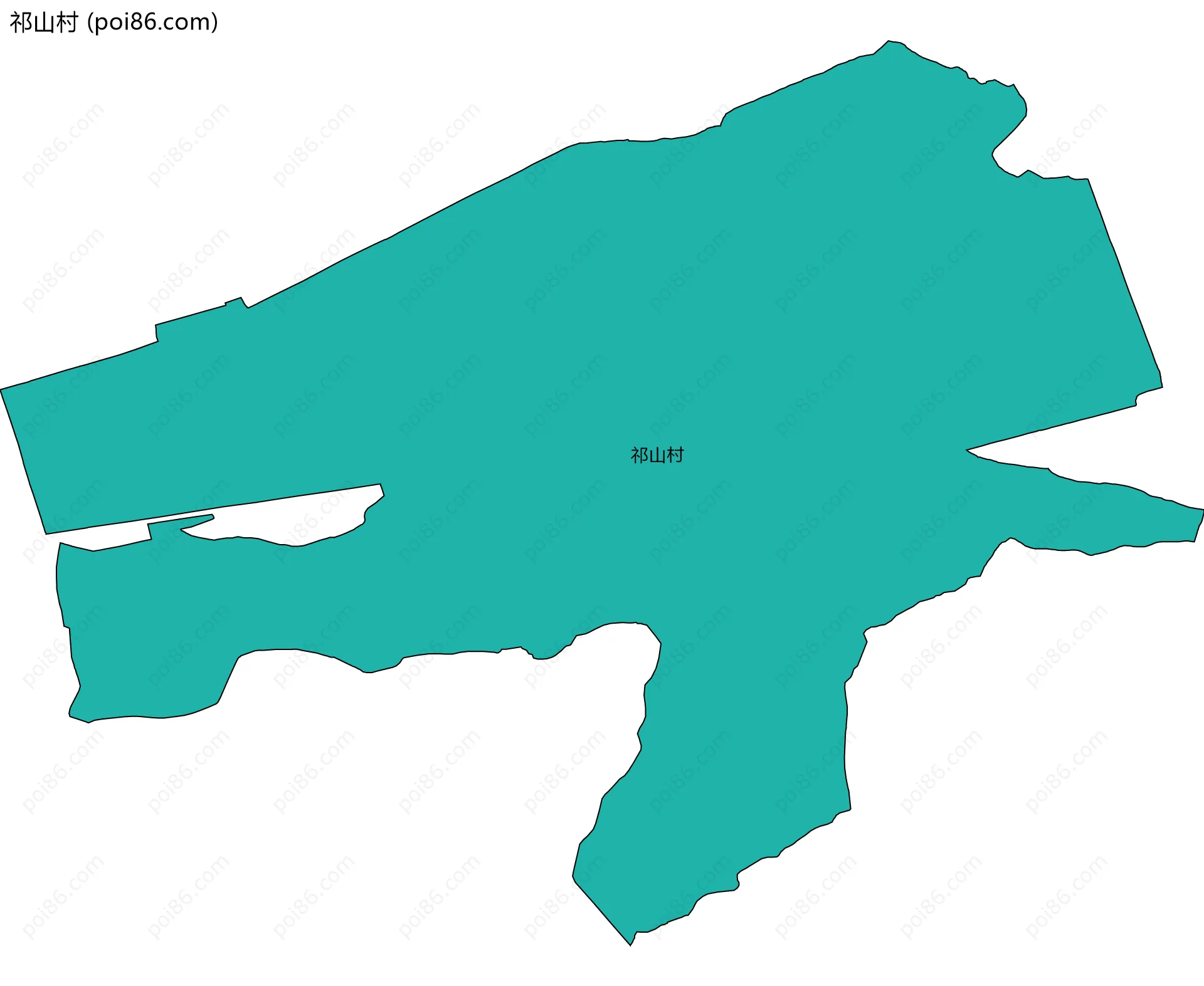 祁山村边界地图