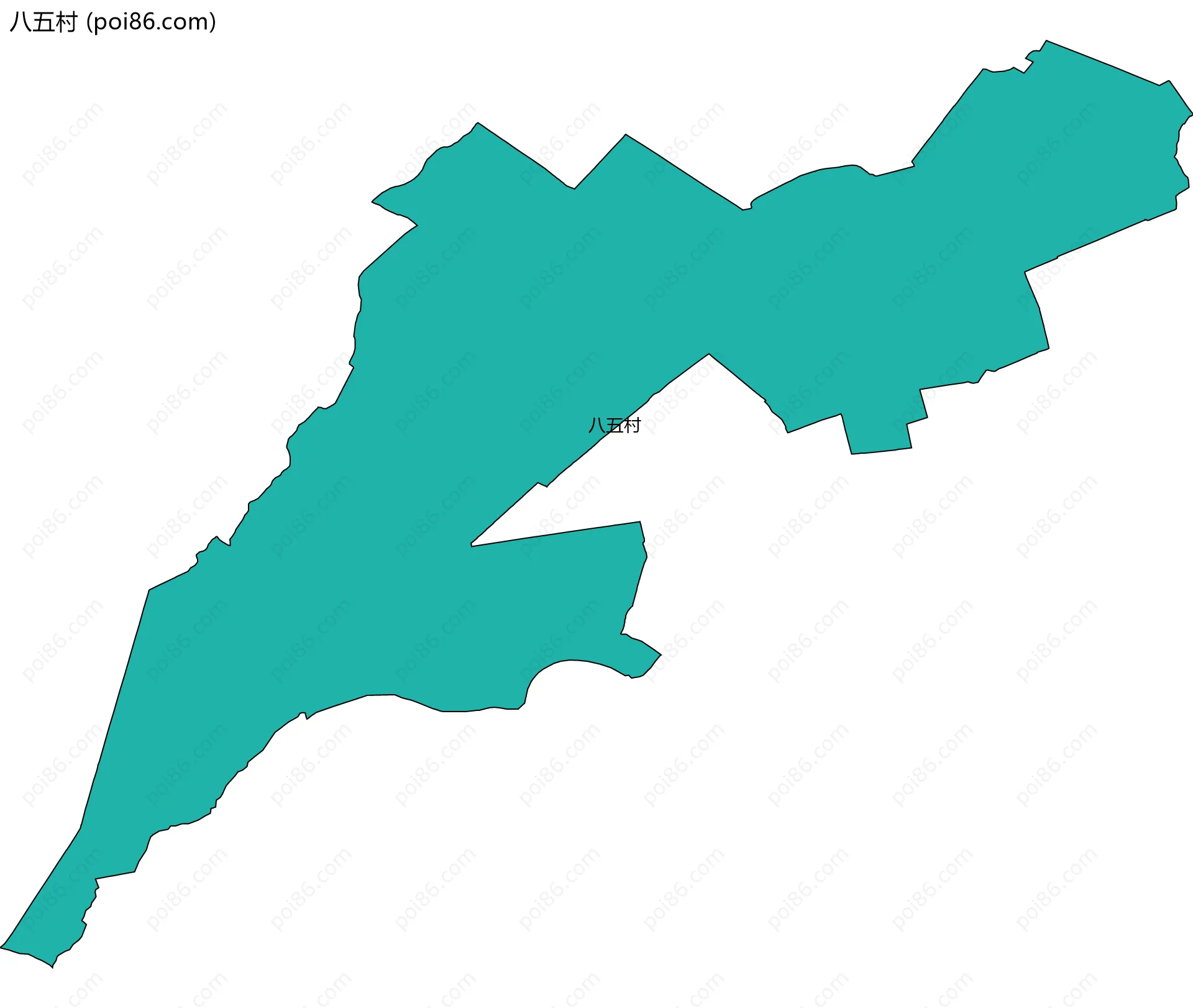 八五村边界地图