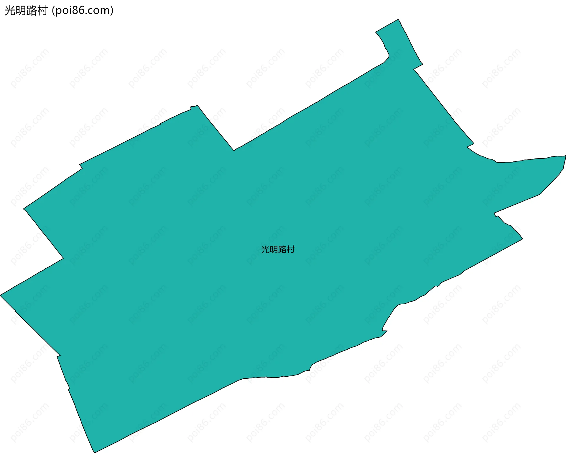 光明路村边界地图