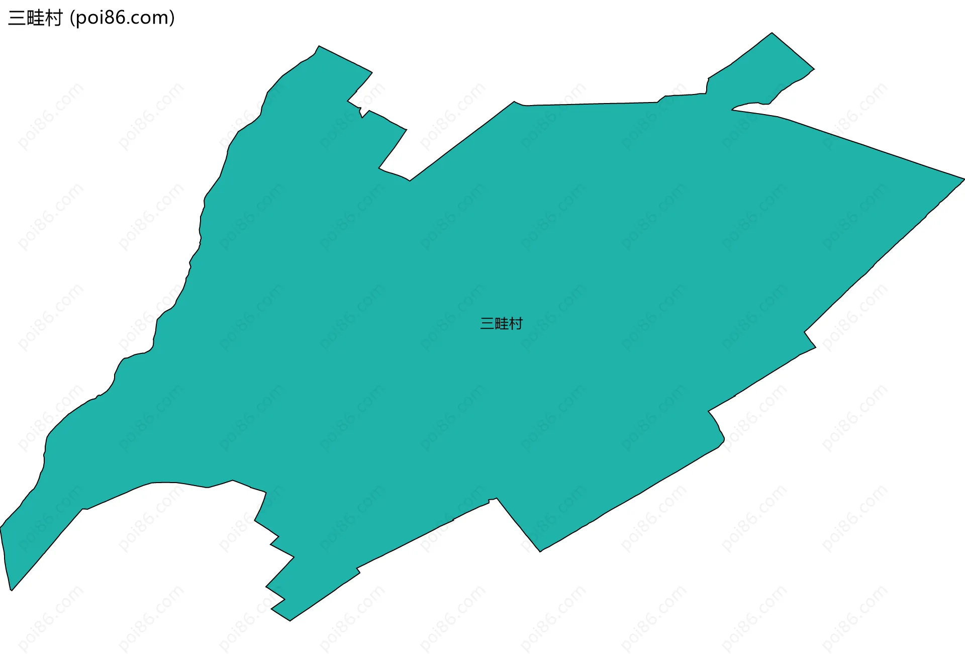三畦村边界地图