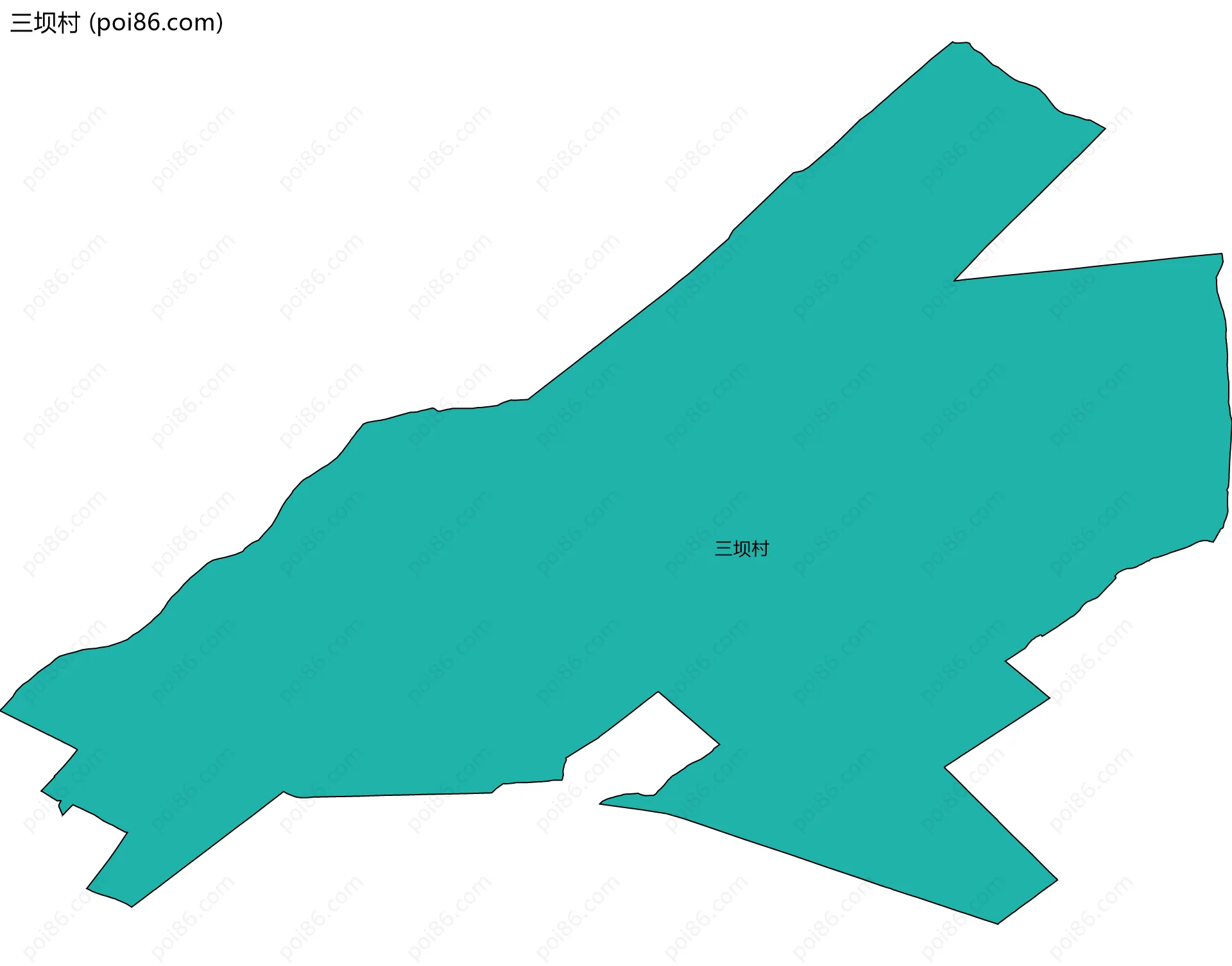 三坝村边界地图