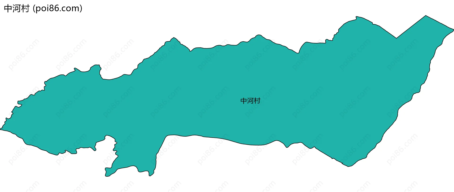 中河村边界地图