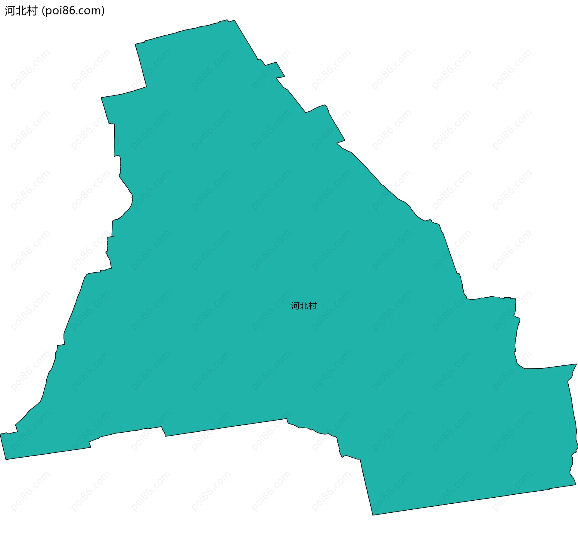 河北村边界地图
