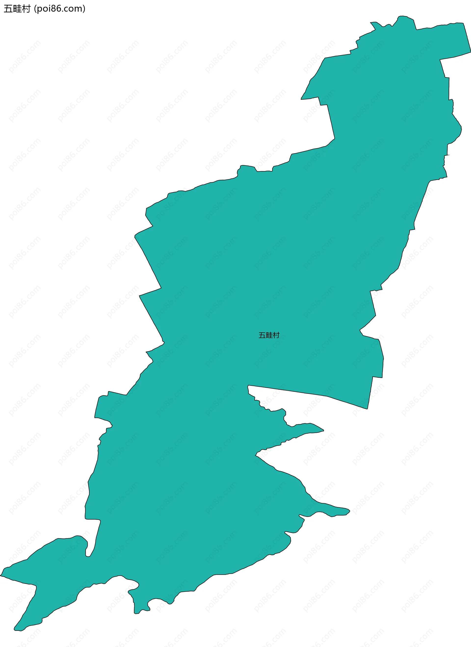 五畦村边界地图