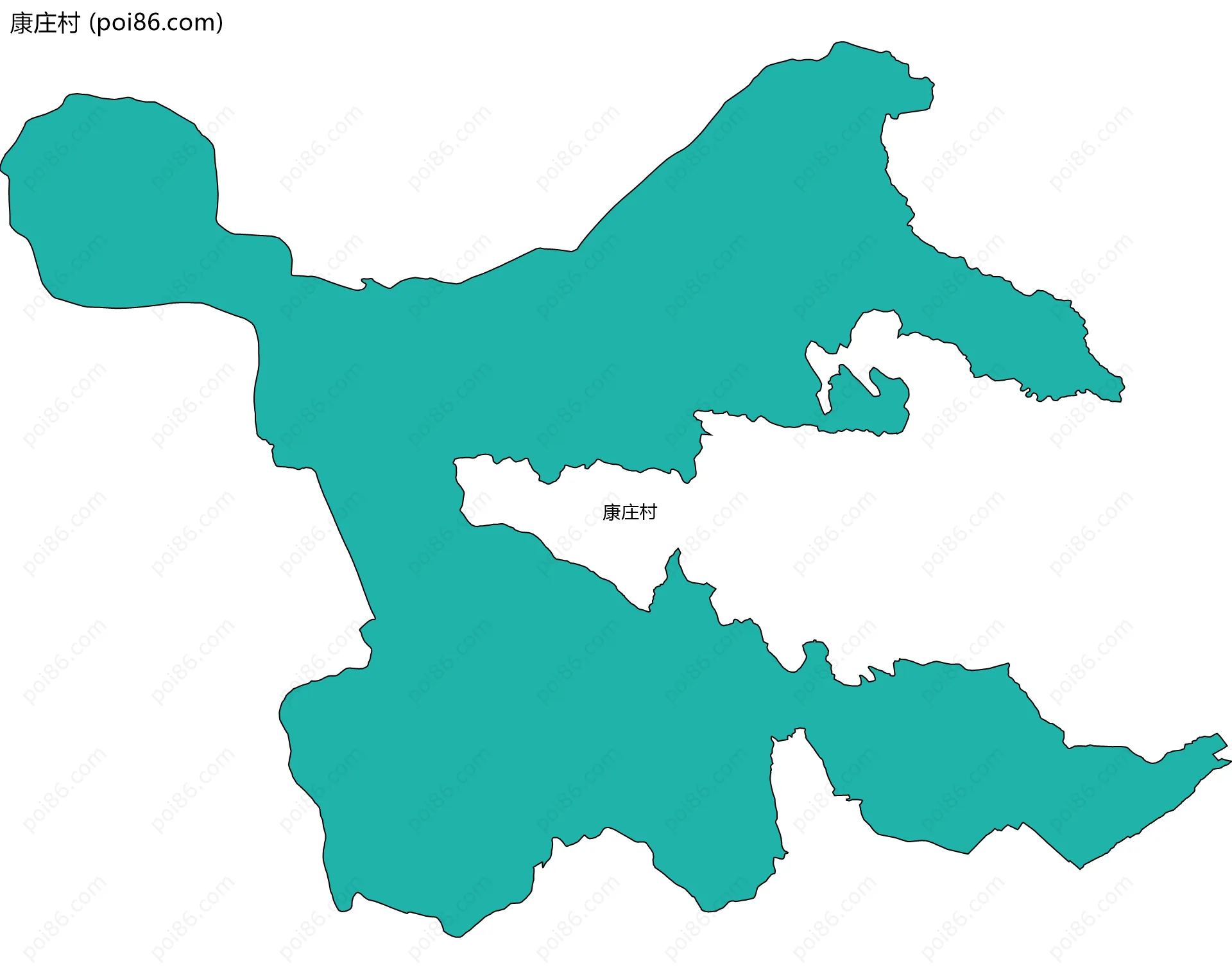 康庄村边界地图