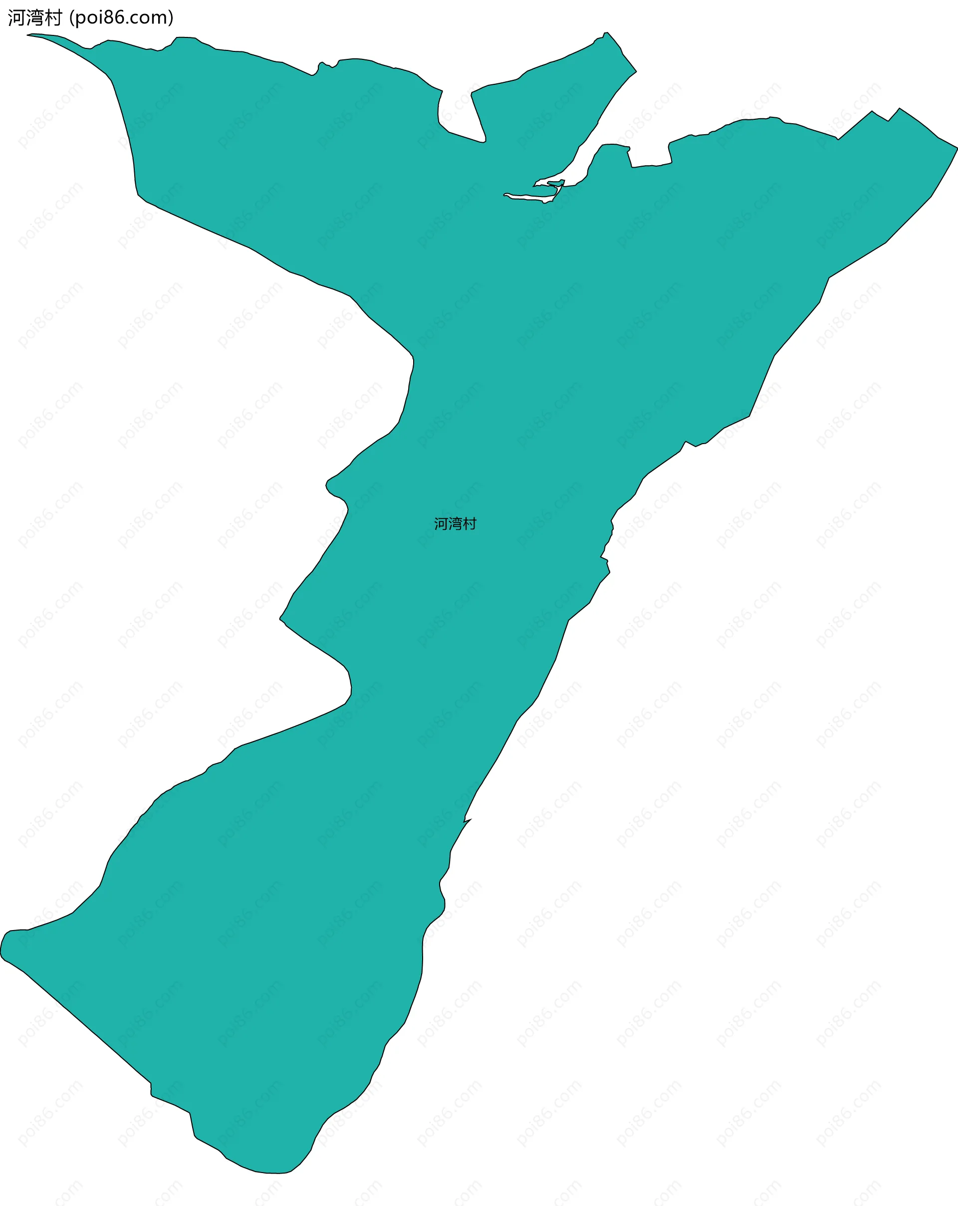 河湾村边界地图