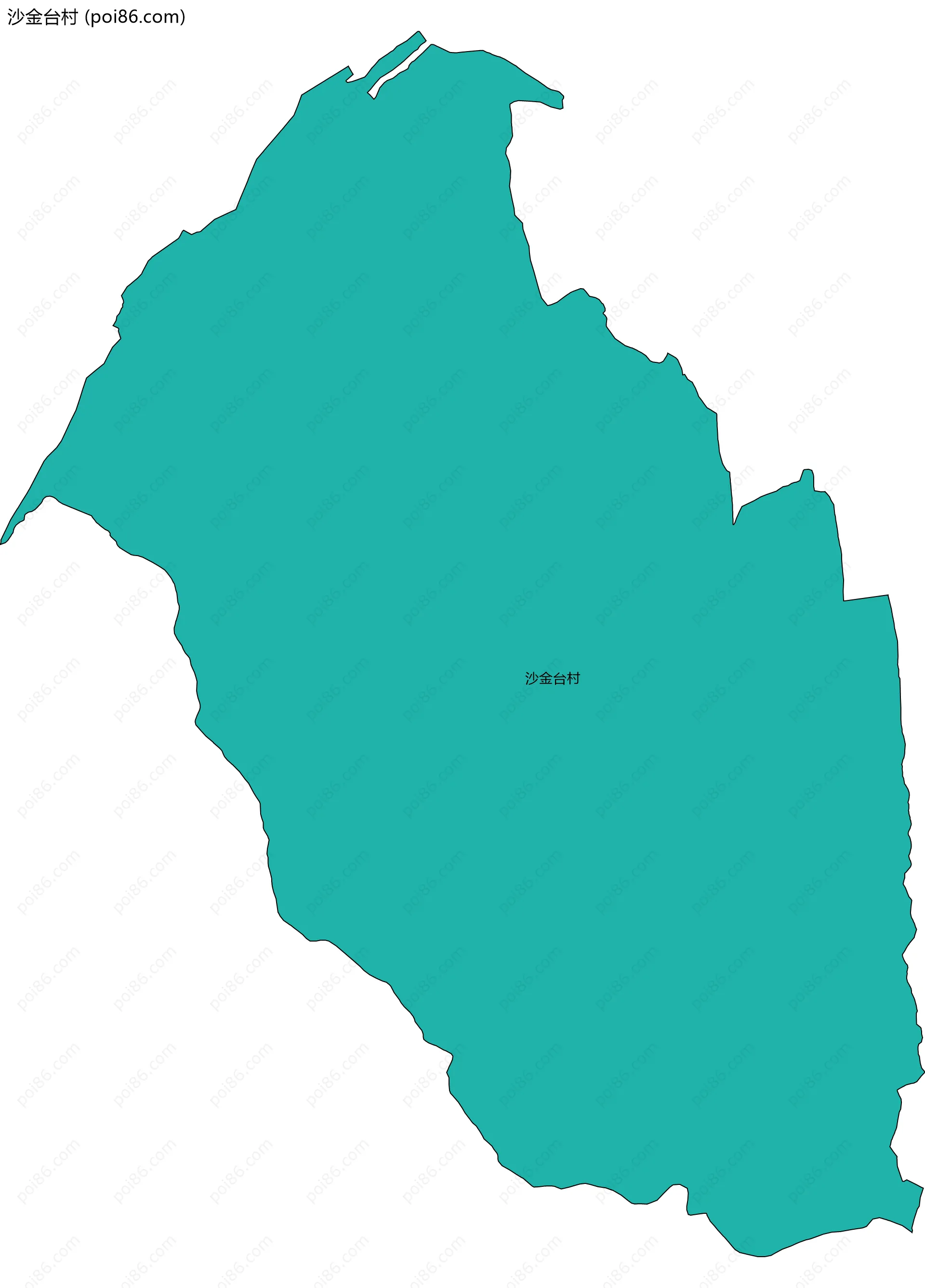 沙金台村边界地图