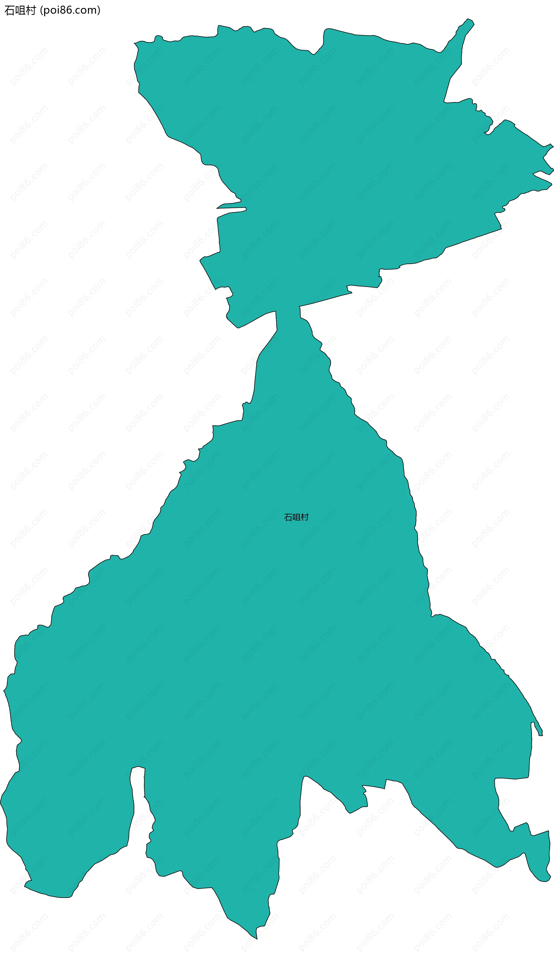 石咀村边界地图