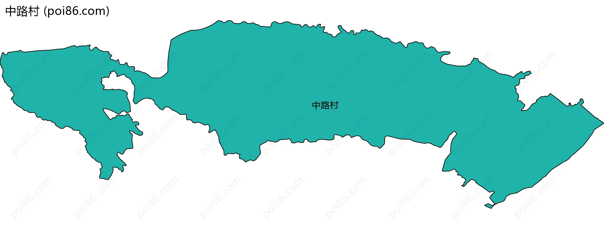 中路村边界地图