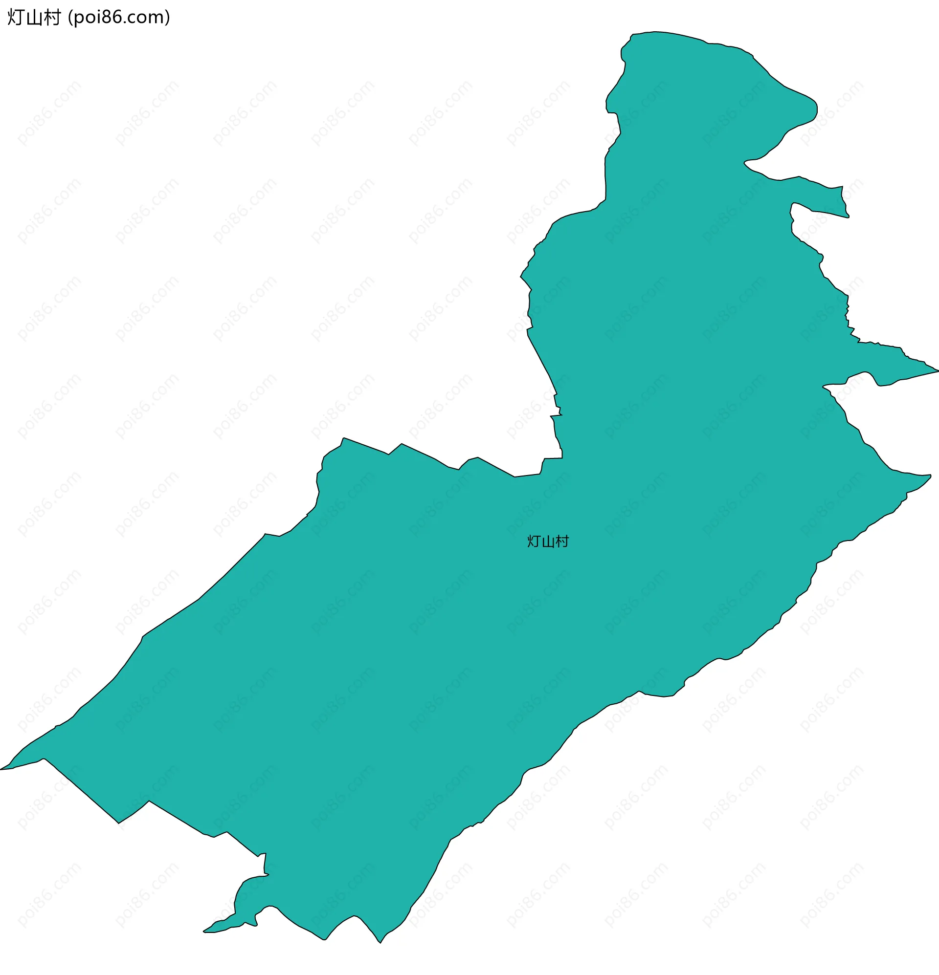 灯山村边界地图