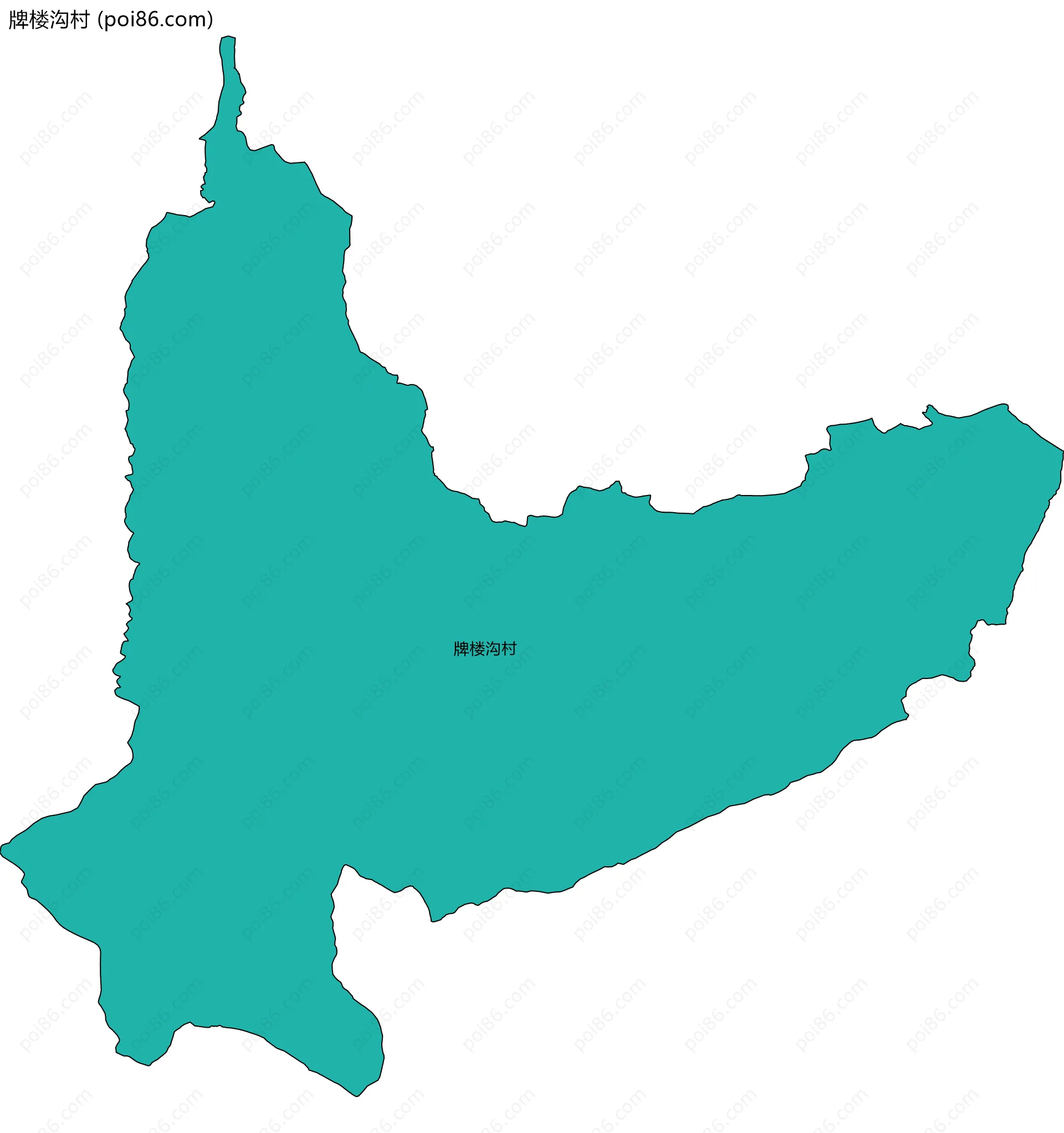 牌楼沟村边界地图