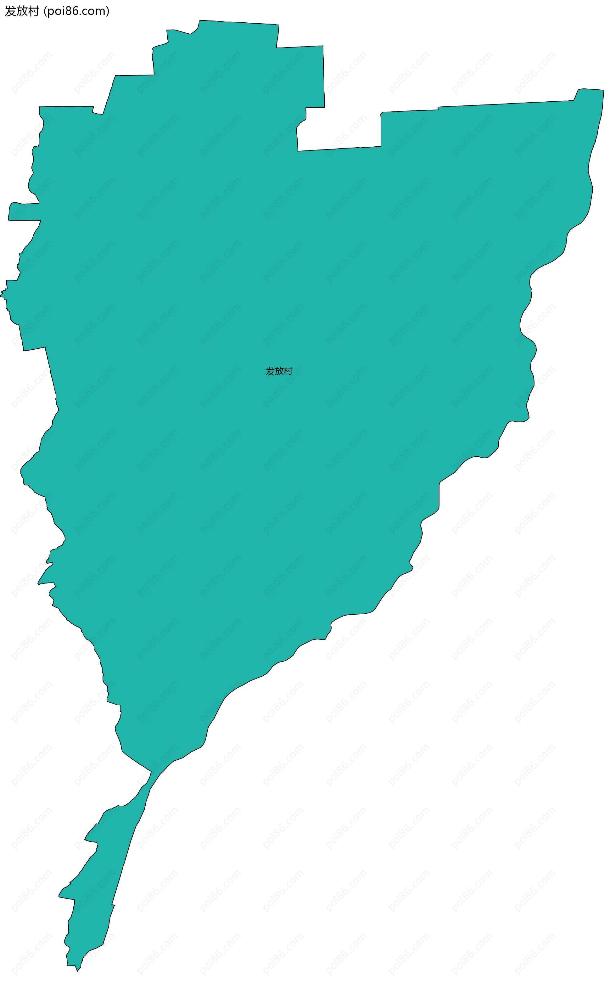 发放村边界地图