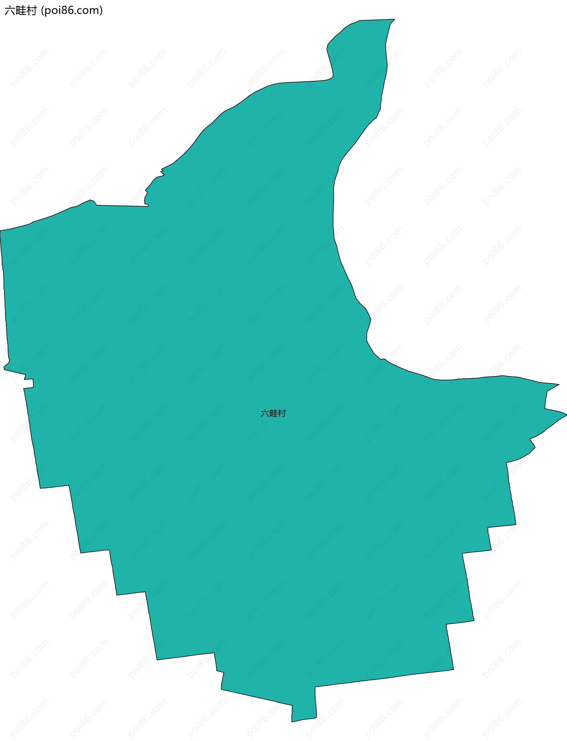 六畦村边界地图