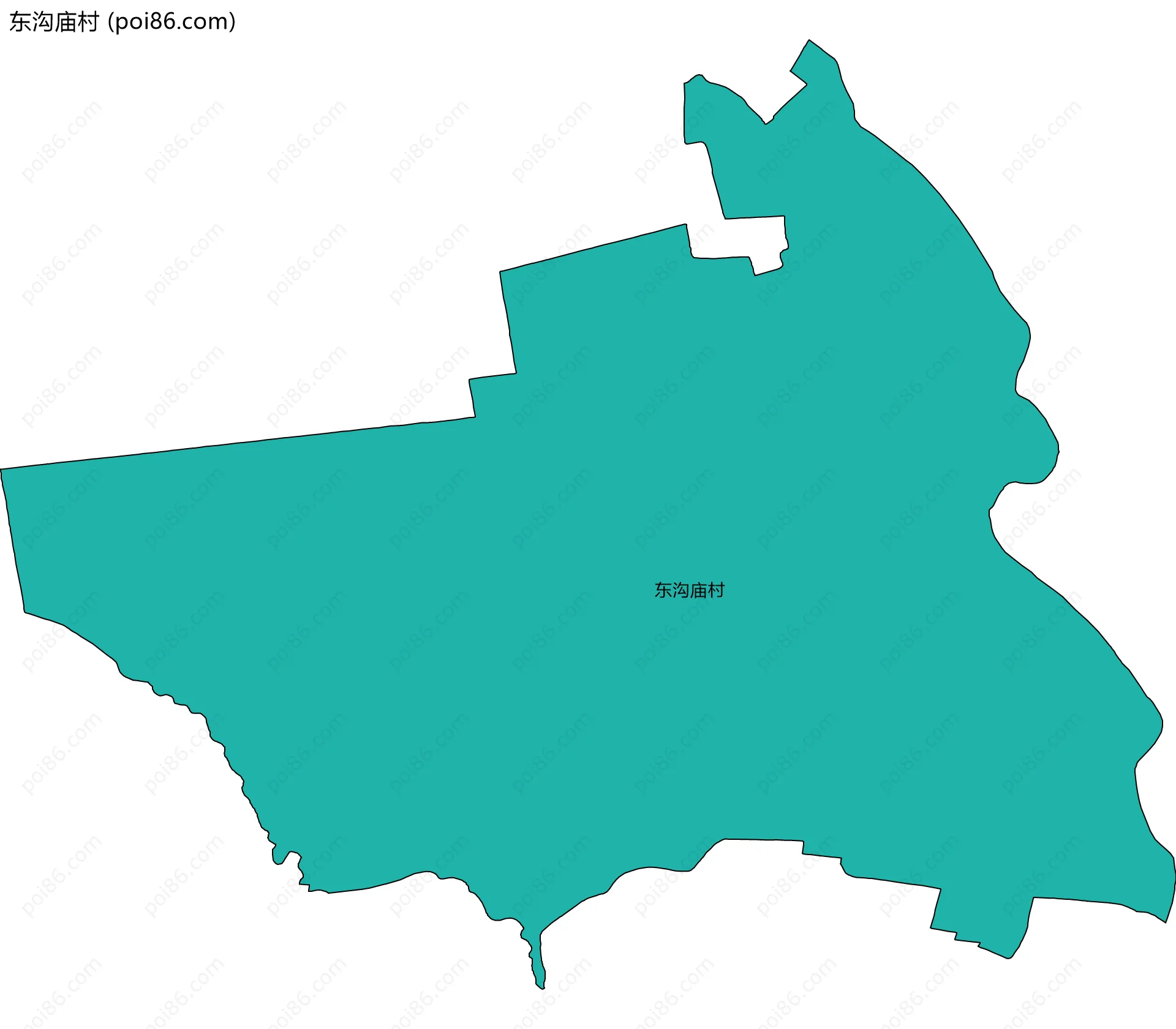 东沟庙村边界地图