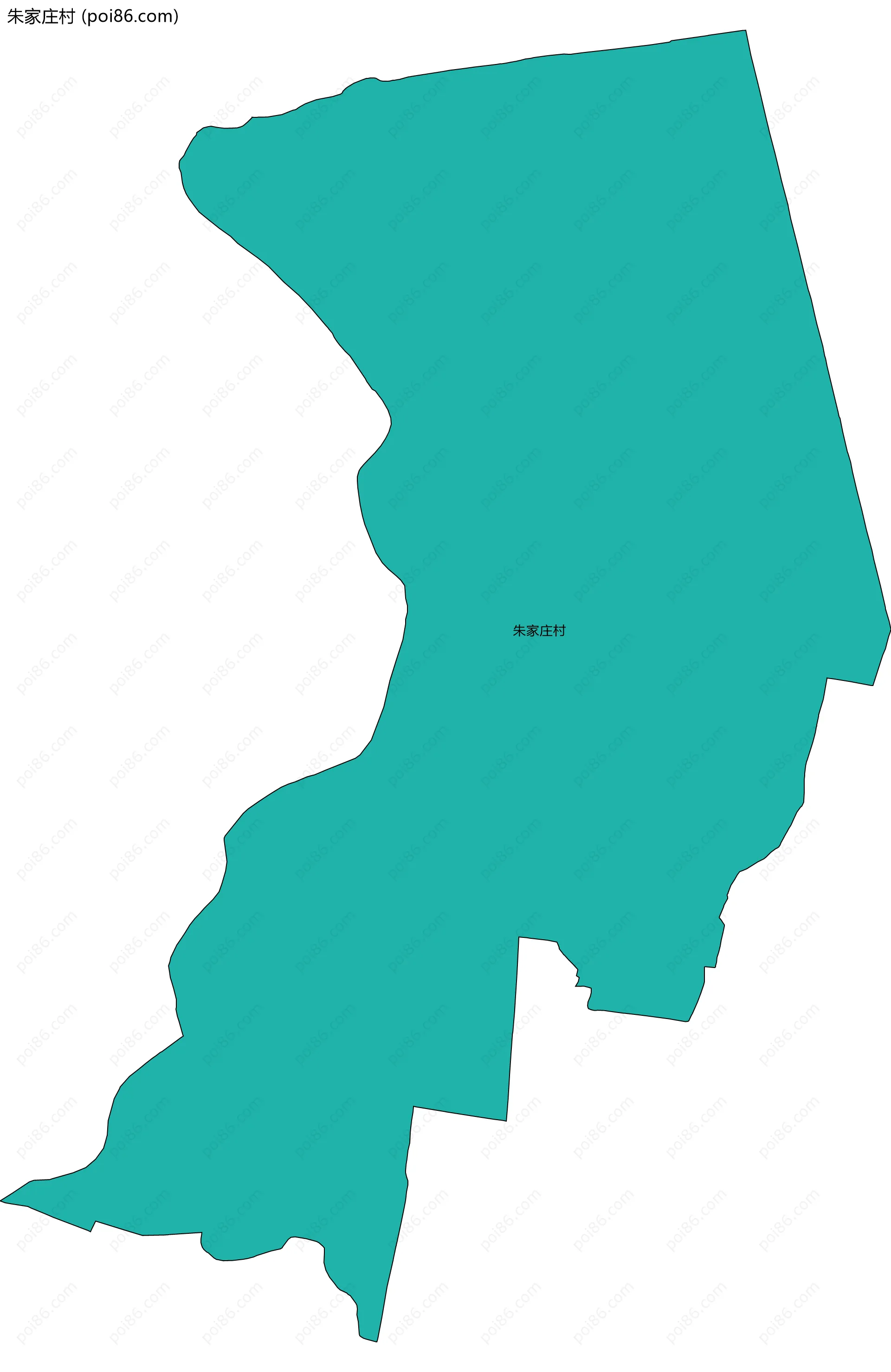 朱家庄村边界地图