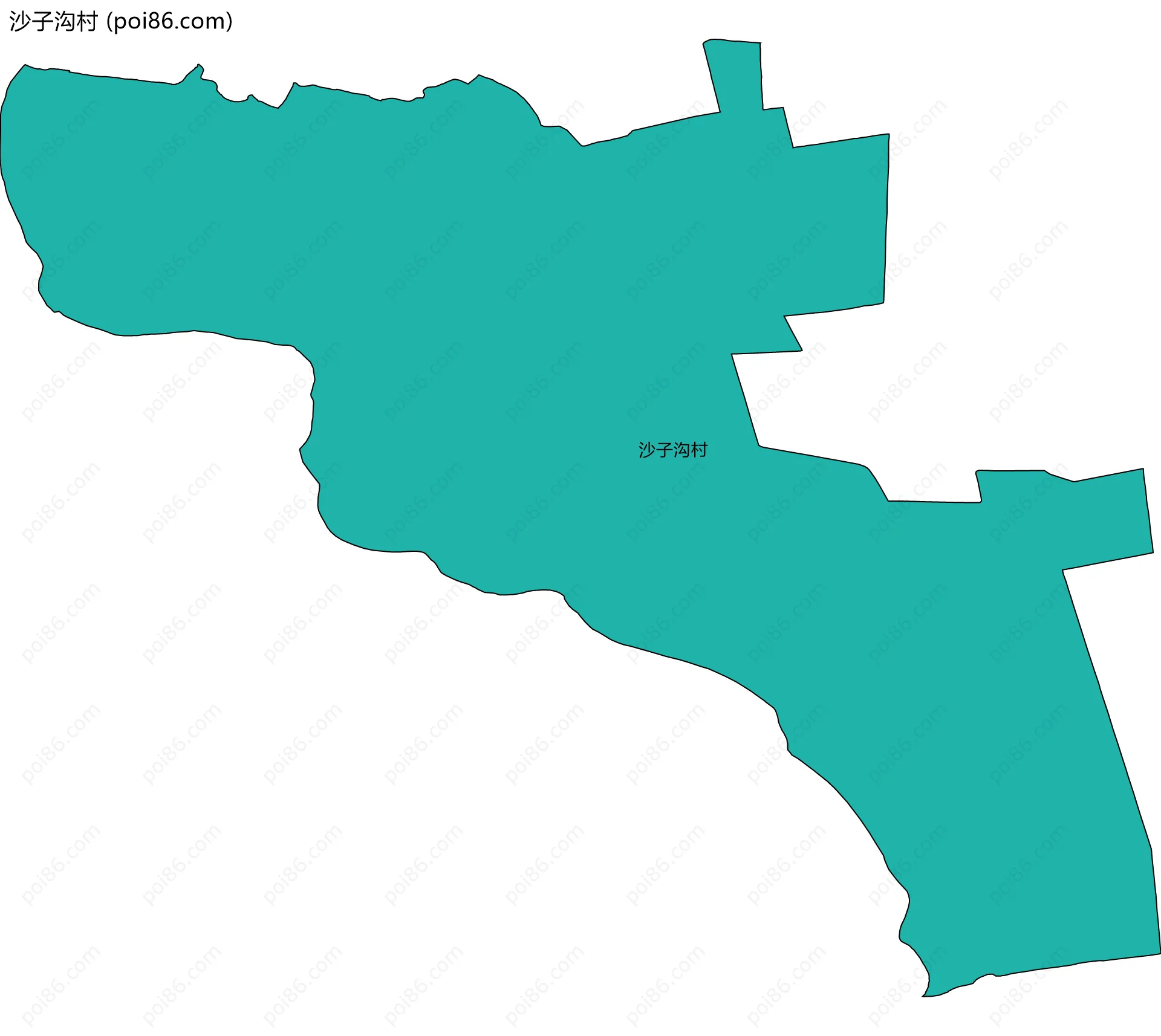 沙子沟村边界地图