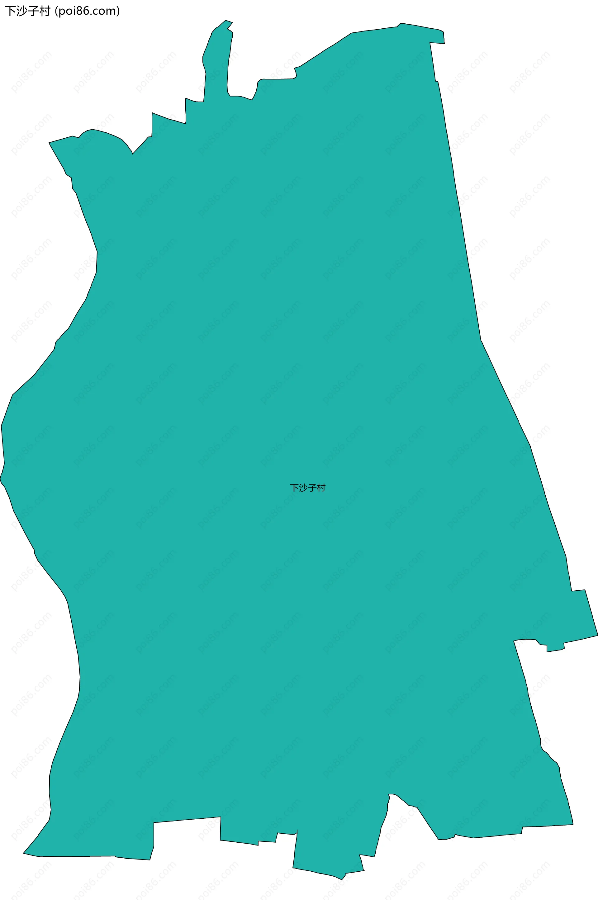 下沙子村边界地图