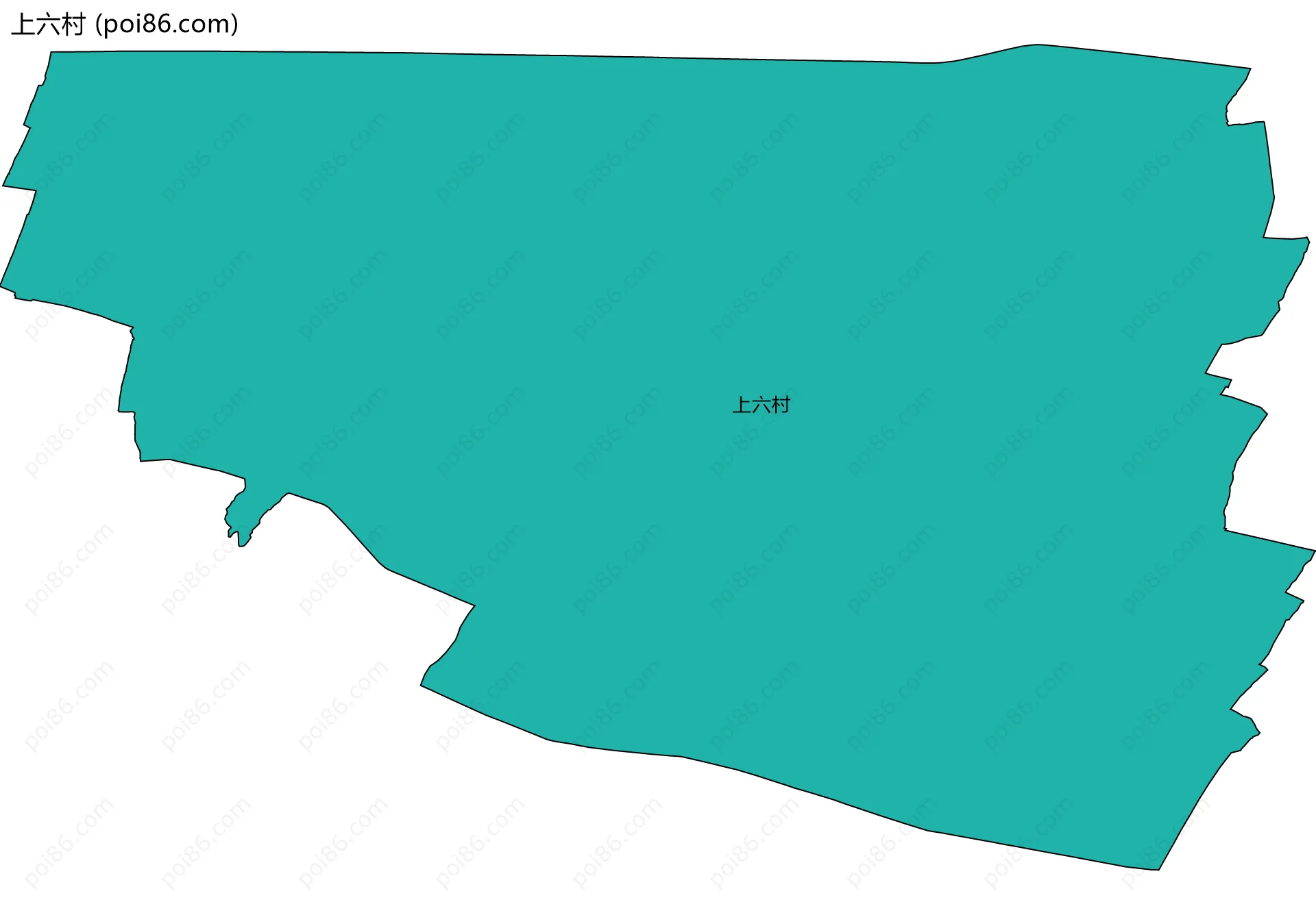 上六村边界地图